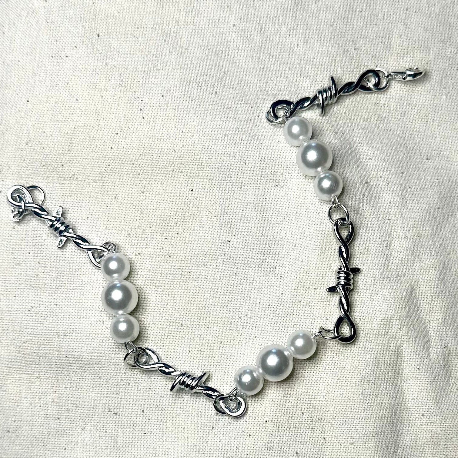 Pearl & Barbed Wire Hat Chains