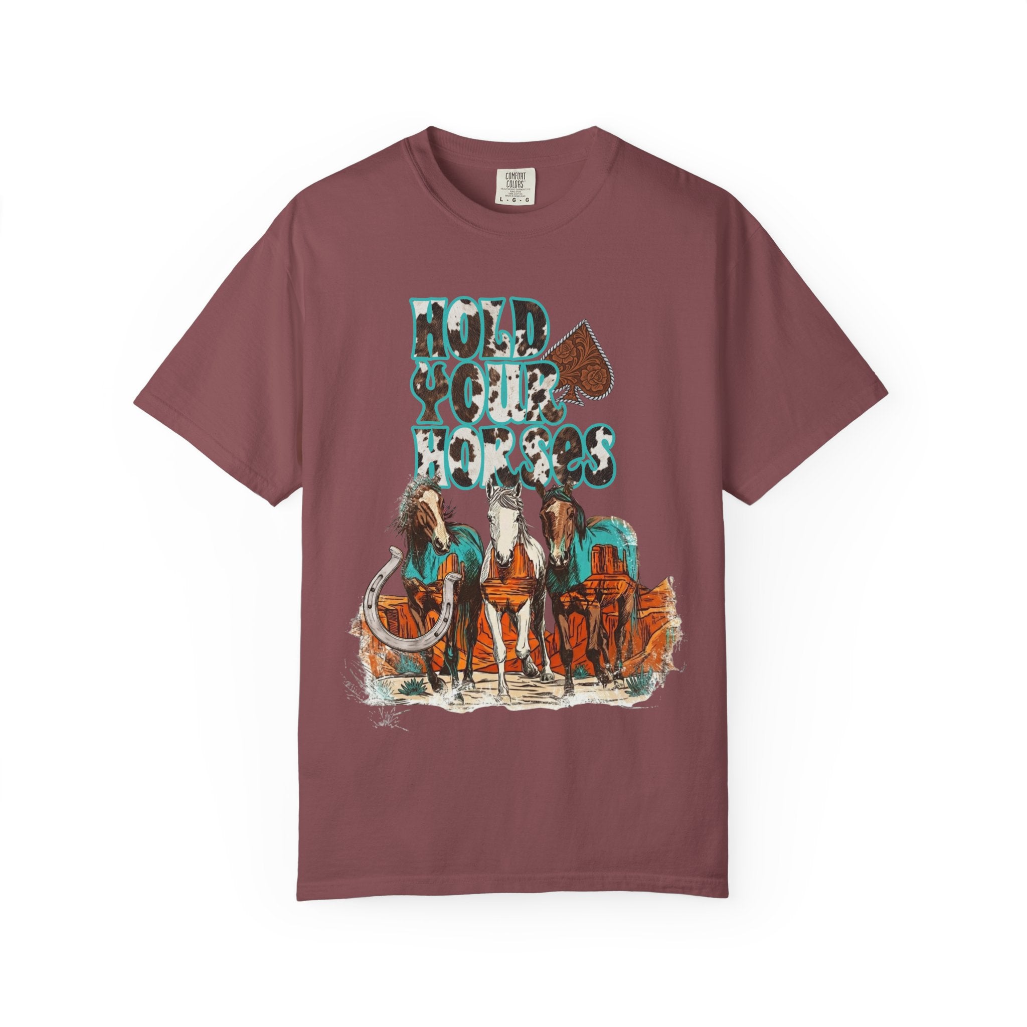 Hold Your Horses Graphic Tee - Comfort Colors