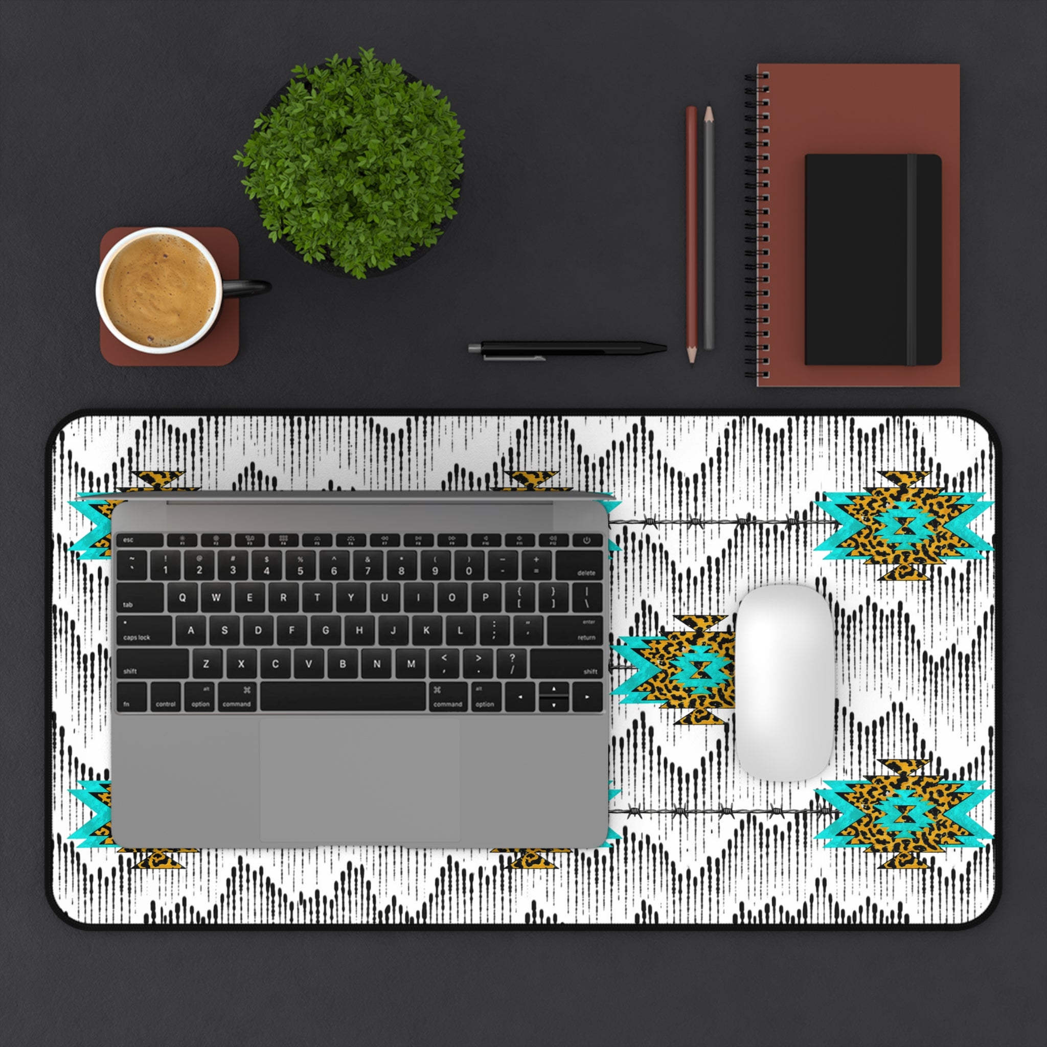 Leopard Aztec Desk Mat