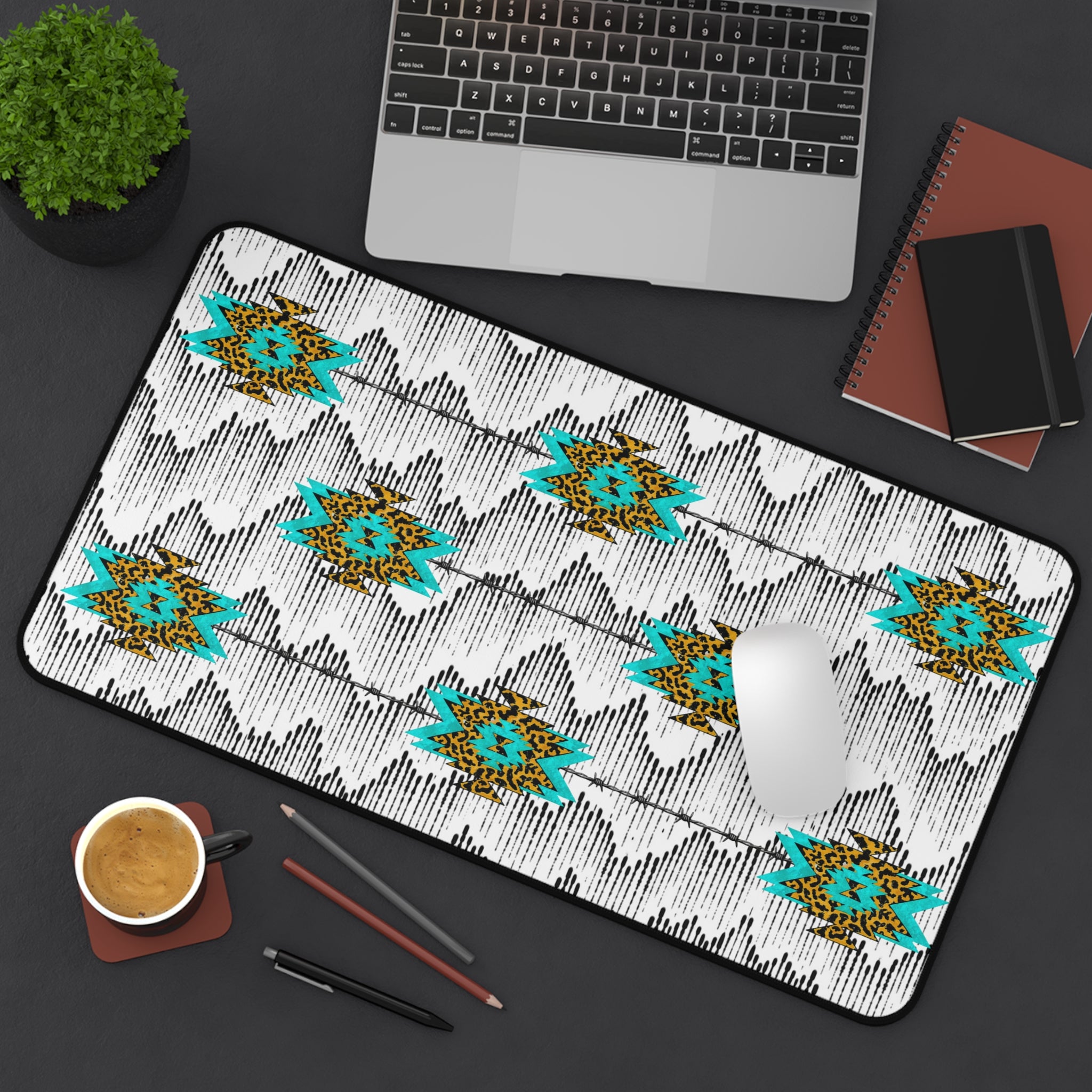 Leopard Aztec Desk Mat
