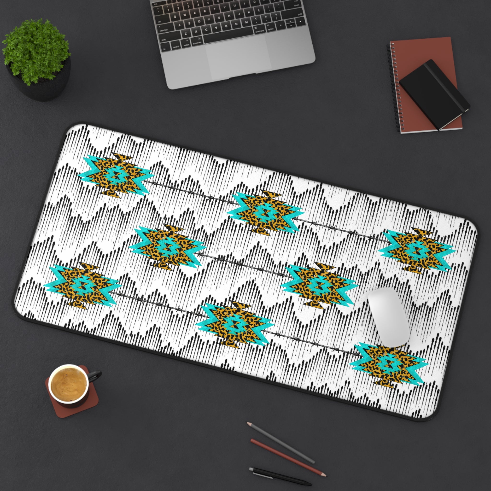 Leopard Aztec Desk Mat