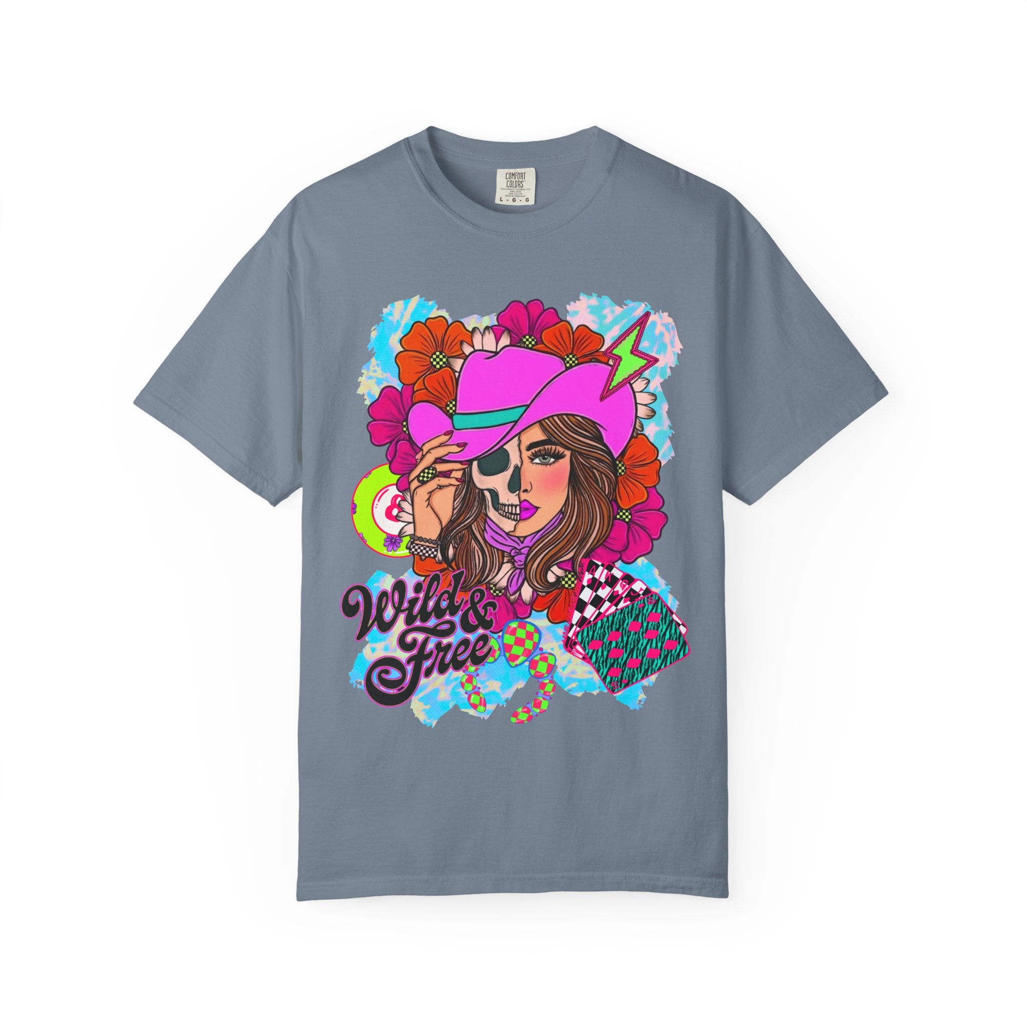 Wild & Free Cowgirl Graphic Tee - Comfort Colors