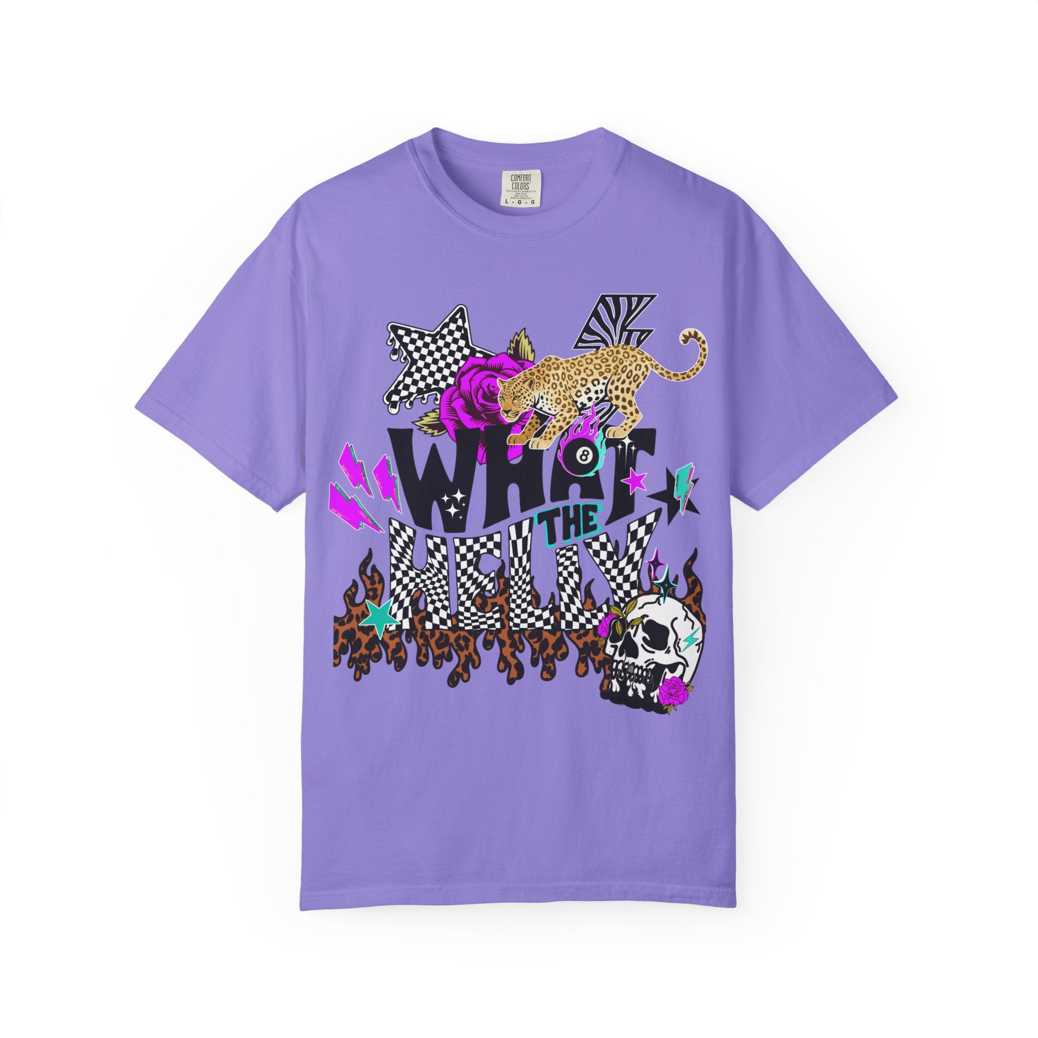 What the Helly (Purple) Graphic Tee - Comfort Colors