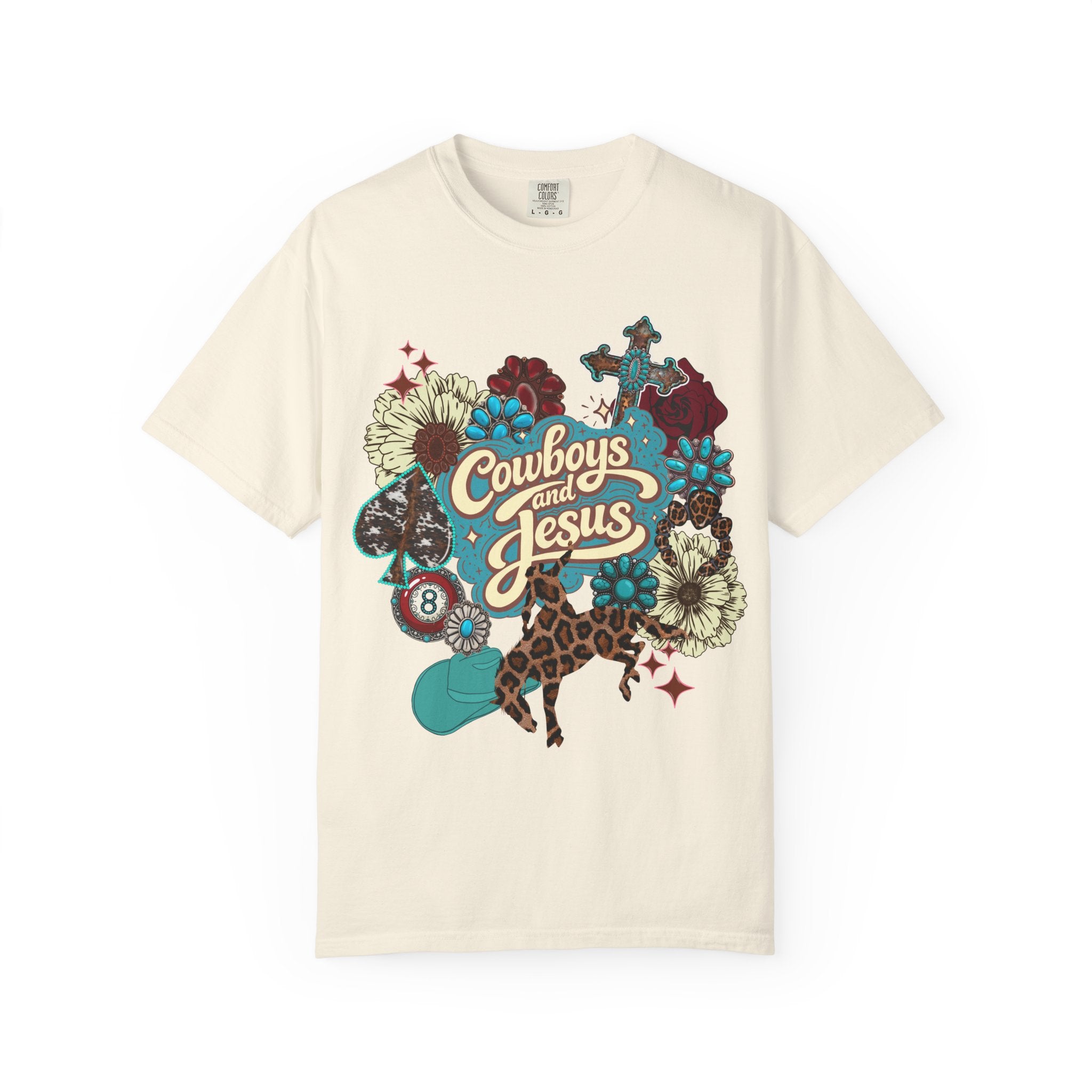 Cowboys & Jesus Graphic Tee - Comfort Colors