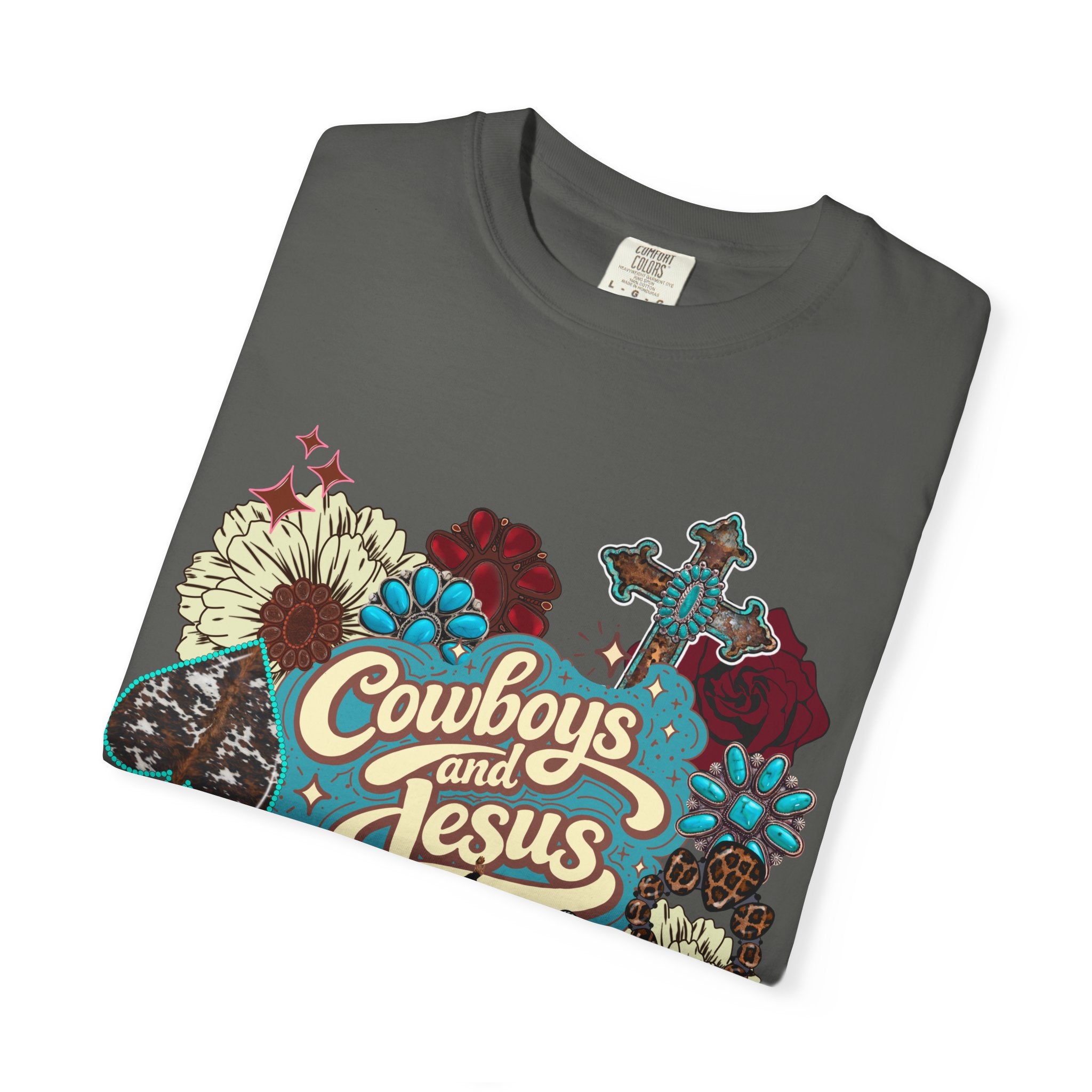 Cowboys & Jesus Graphic Tee - Comfort Colors