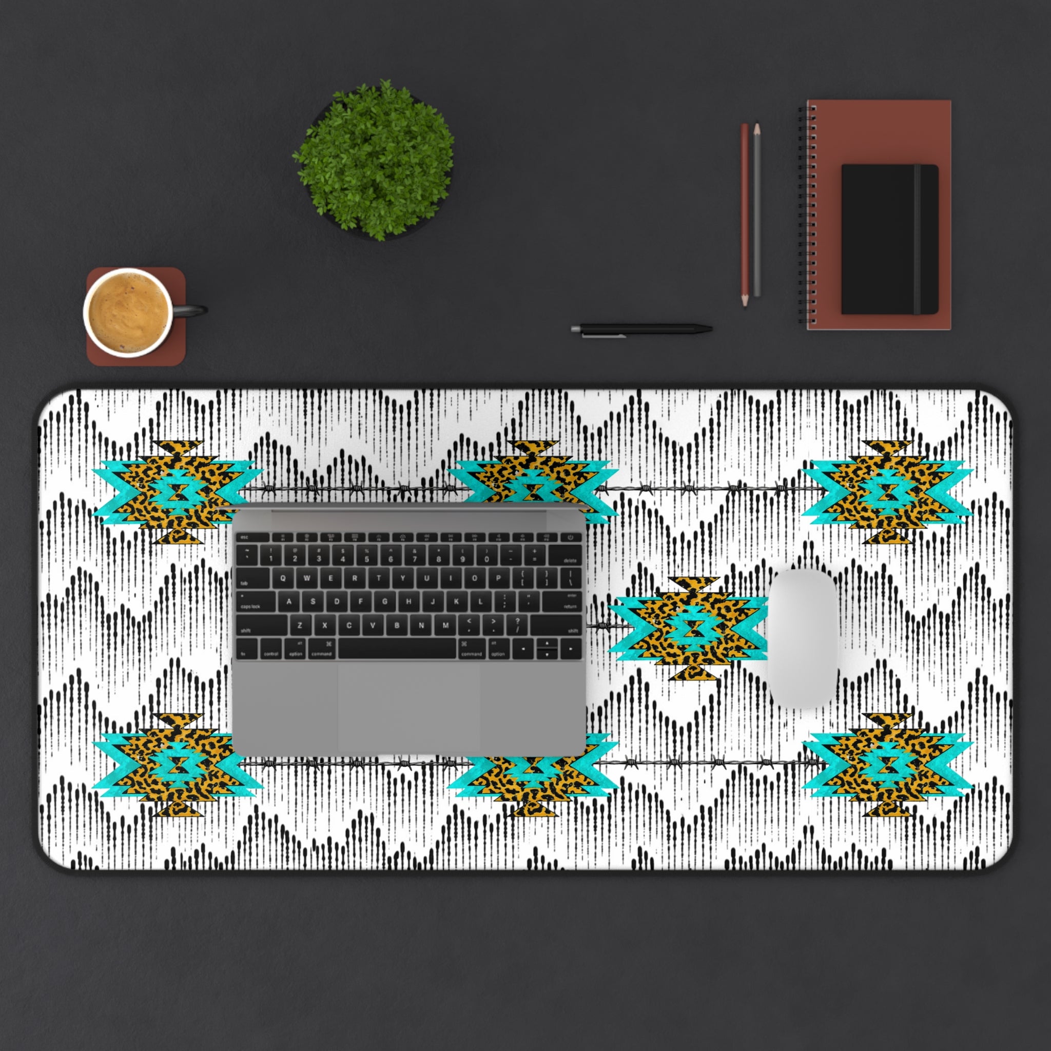 Leopard Aztec Desk Mat