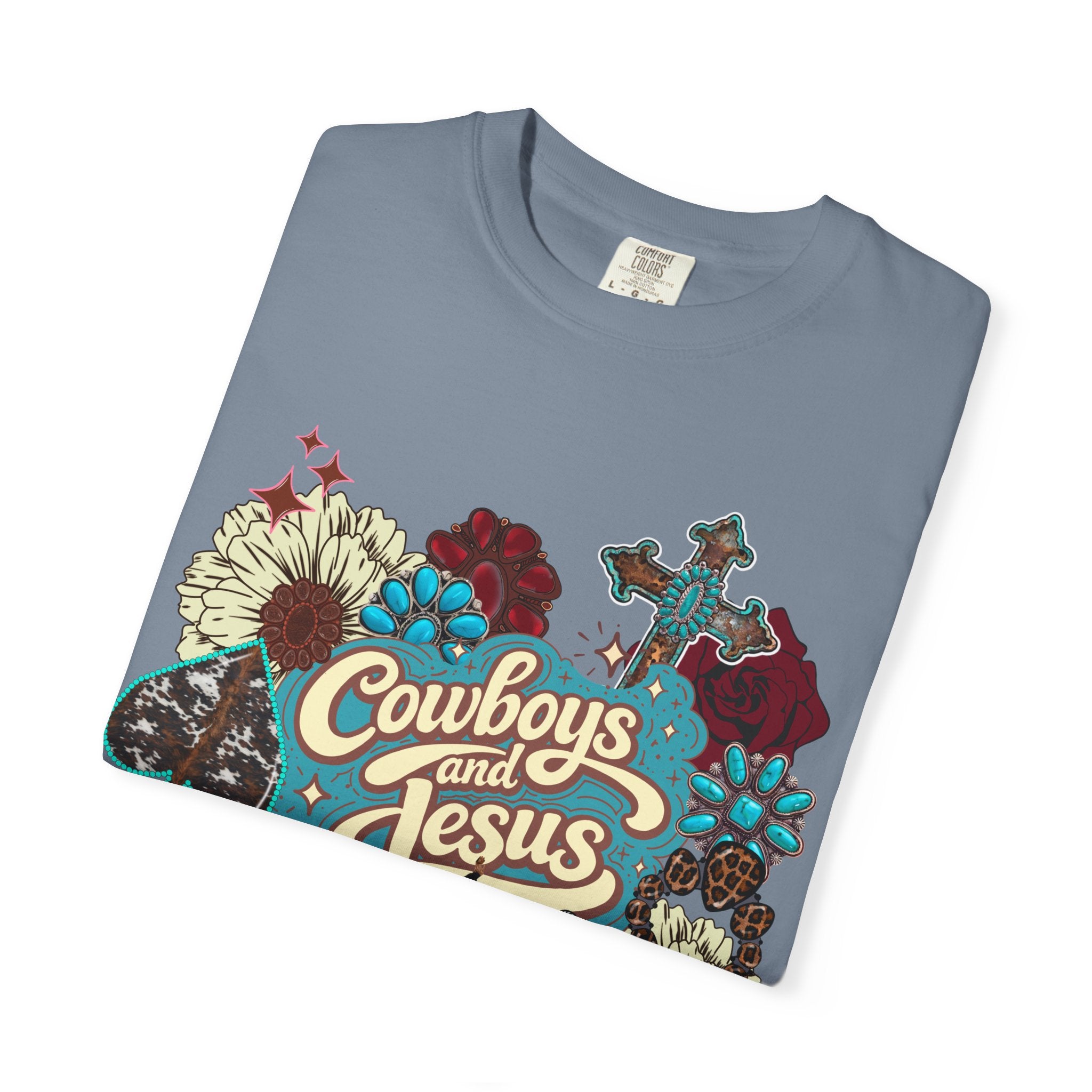 Cowboys & Jesus Graphic Tee - Comfort Colors