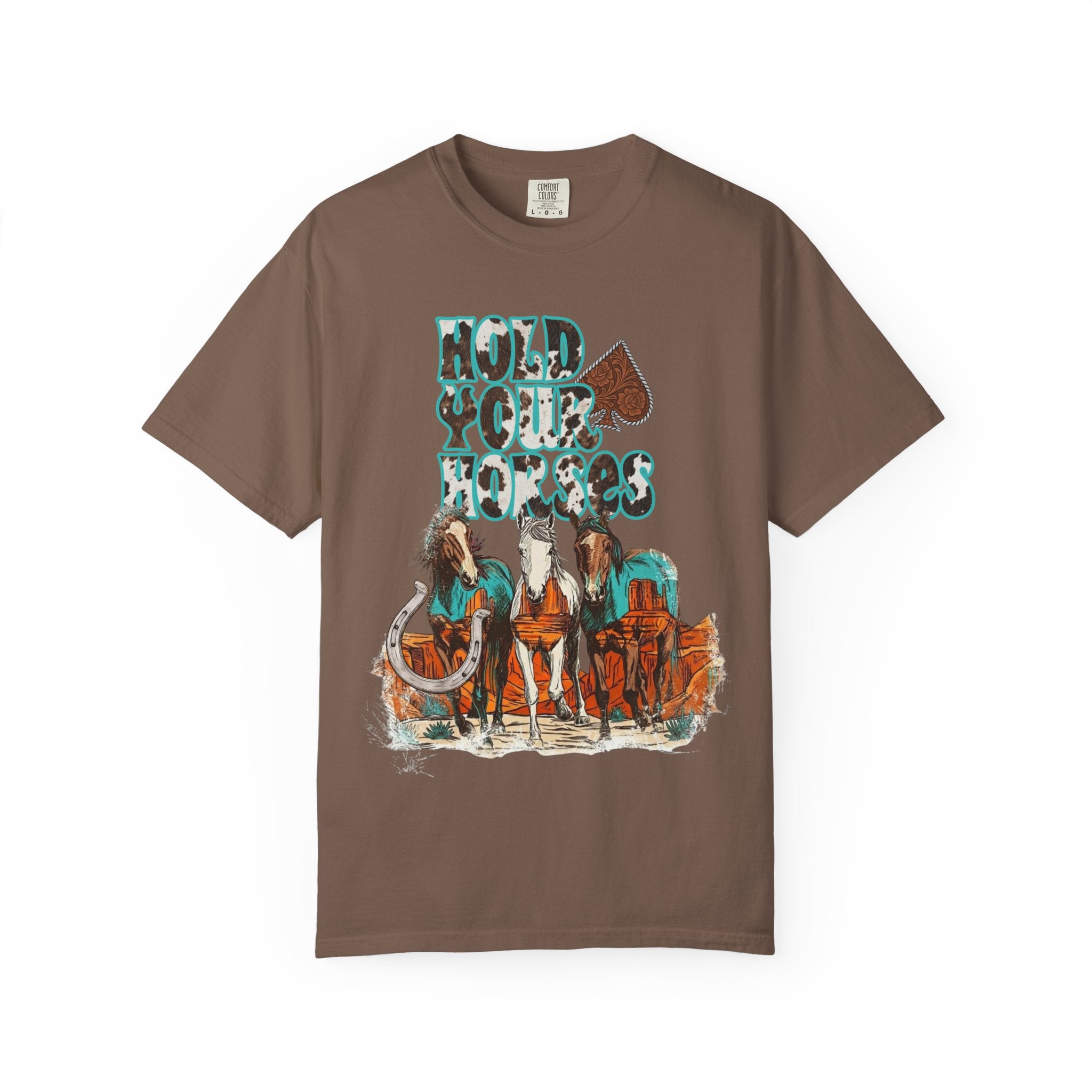 Hold Your Horses Graphic Tee - Comfort Colors