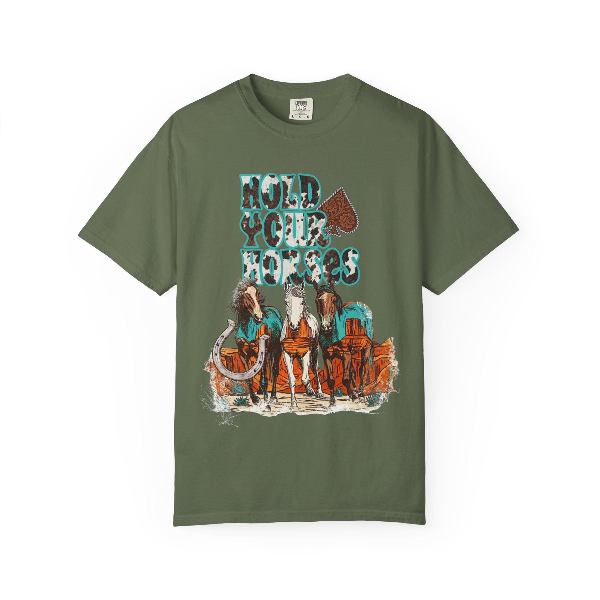 Hold Your Horses Graphic Tee - Comfort Colors