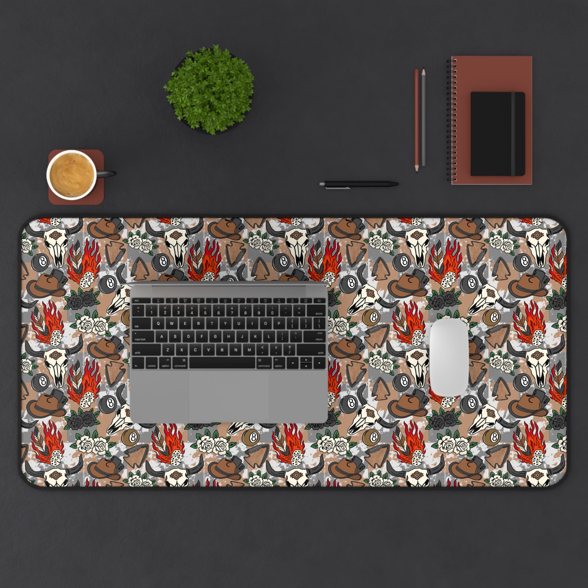 Longhorns & Cowboy Hats Desk Mat