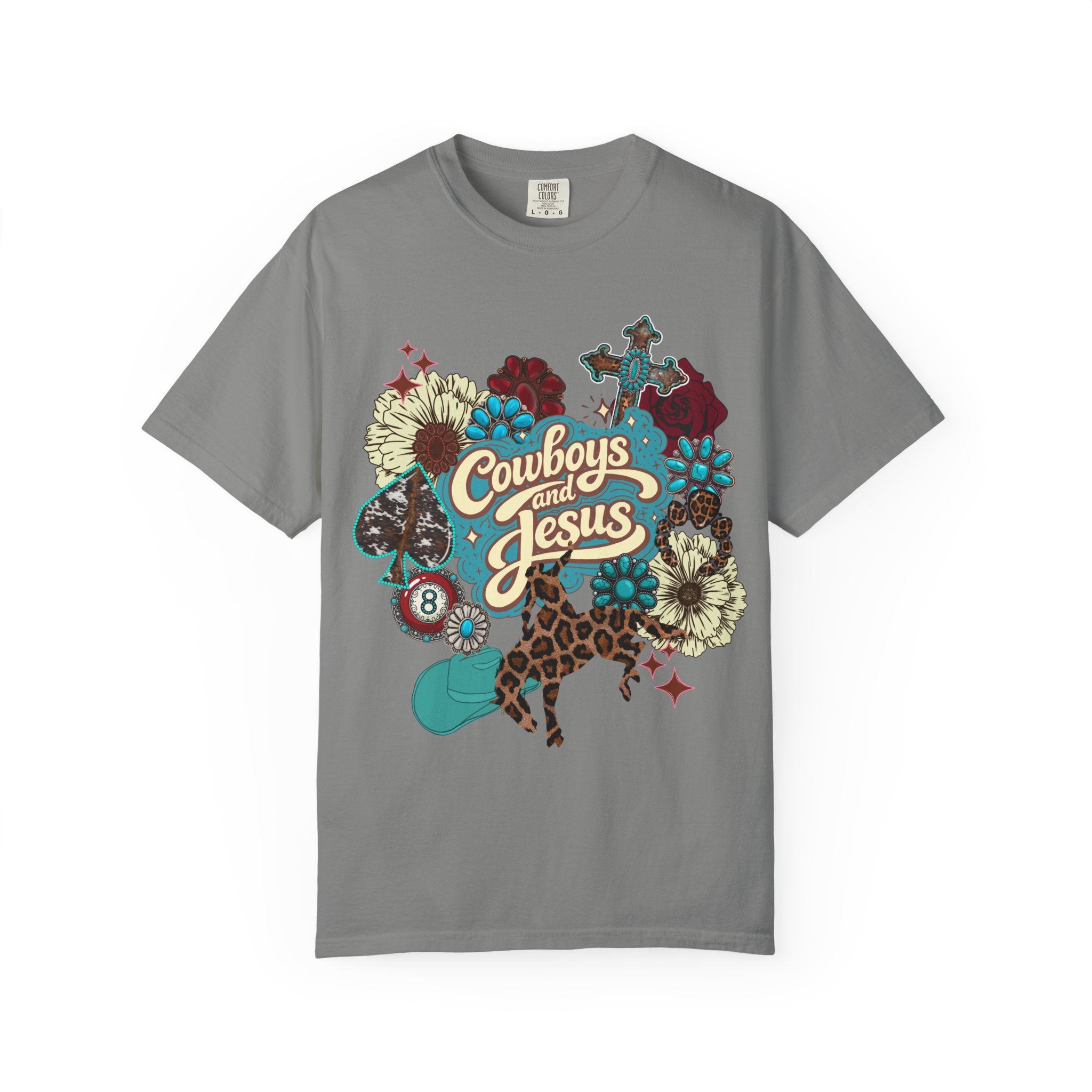 Cowboys & Jesus Graphic Tee - Comfort Colors