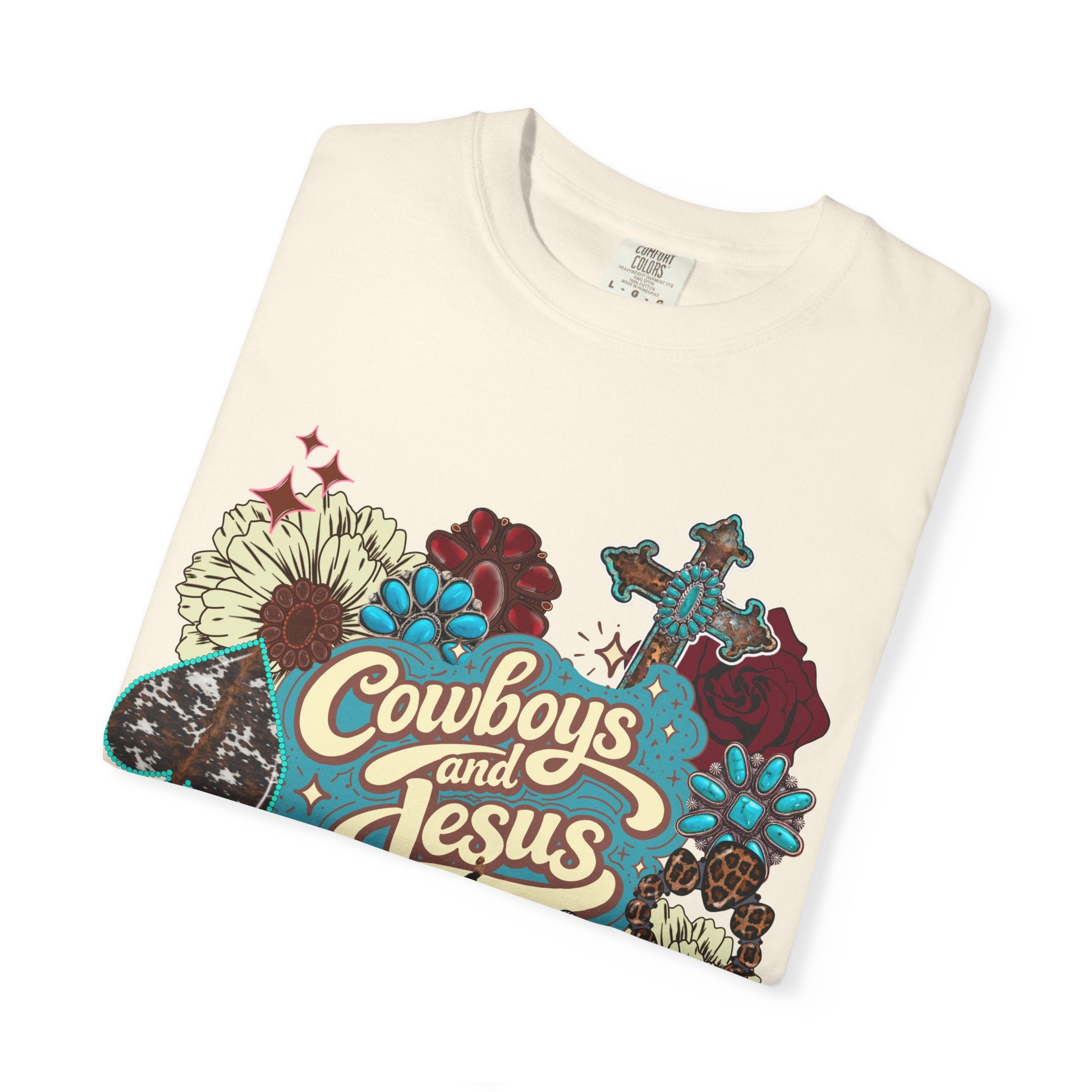 Cowboys & Jesus Graphic Tee - Comfort Colors