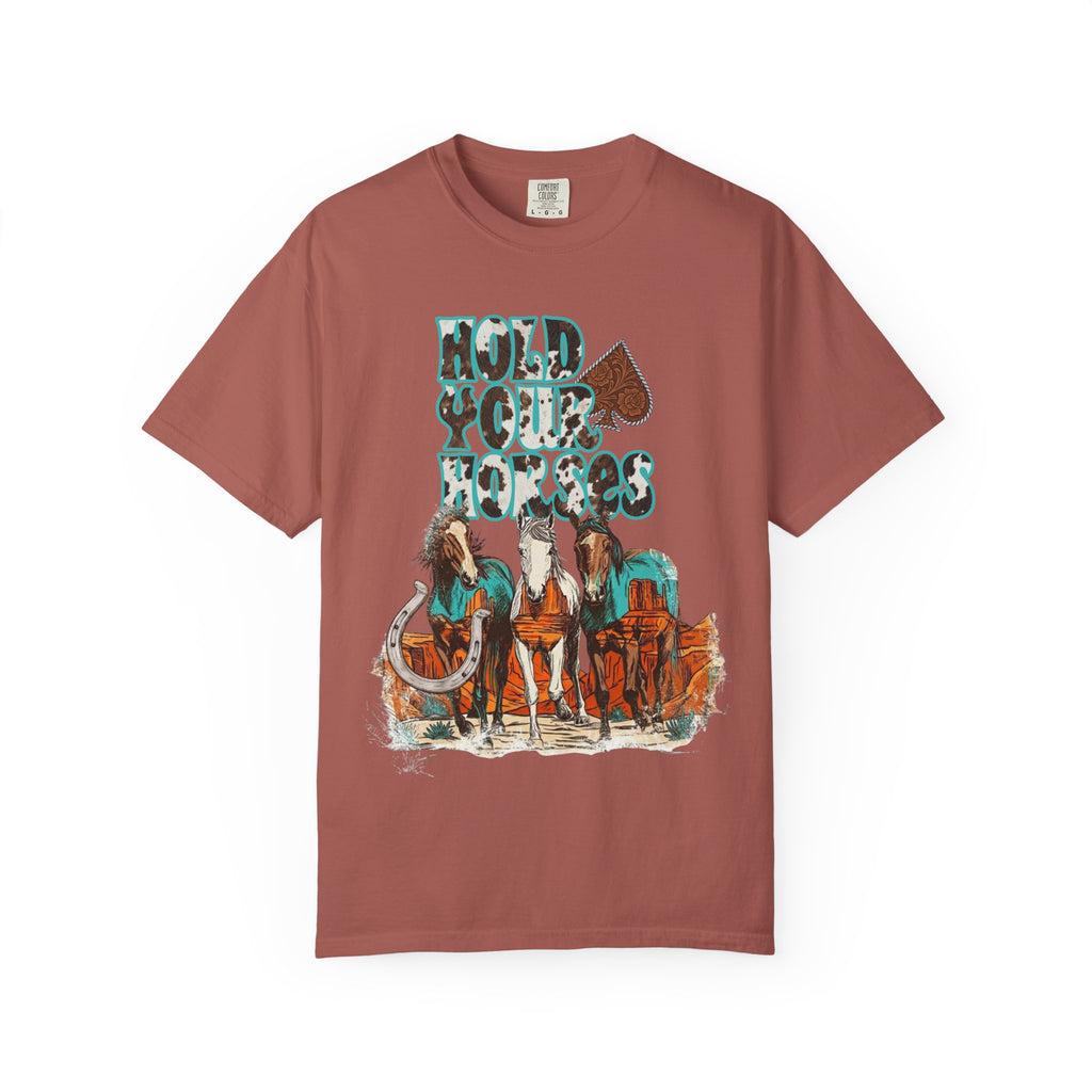 Hold Your Horses Graphic Tee - Comfort Colors