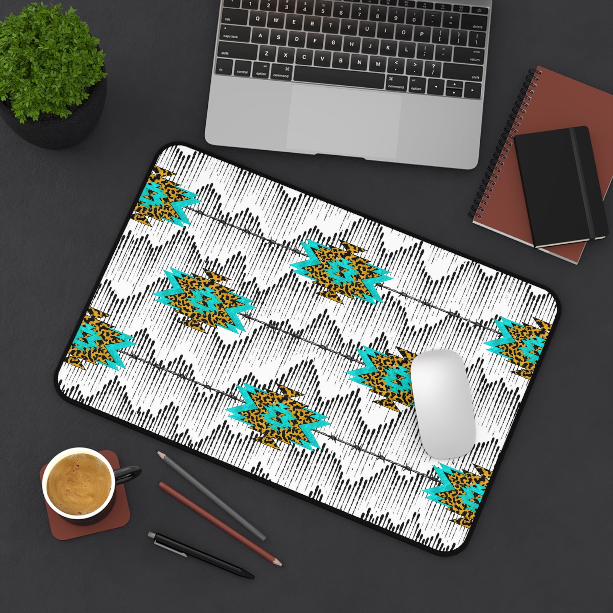 Leopard Aztec Desk Mat