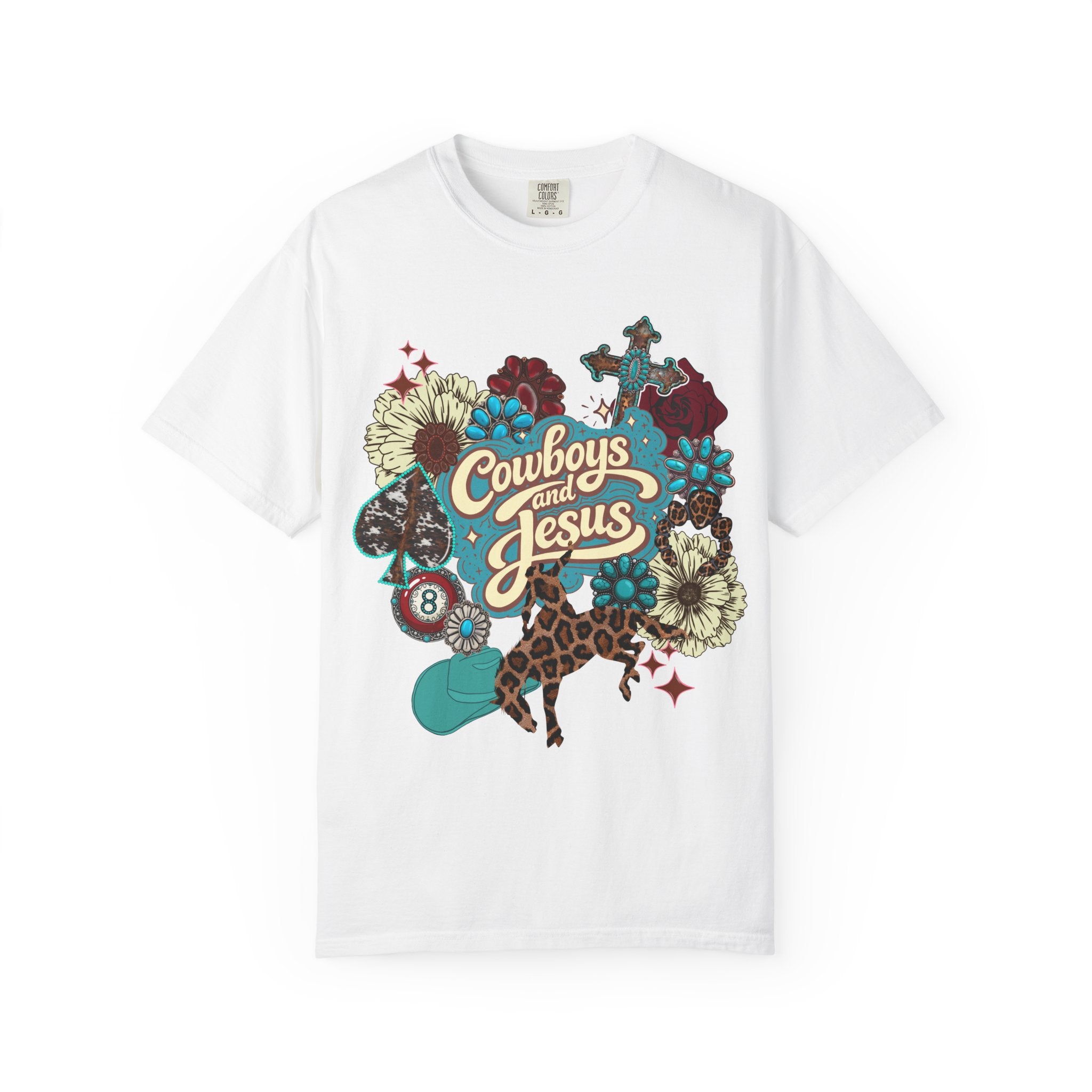 Cowboys & Jesus Graphic Tee - Comfort Colors
