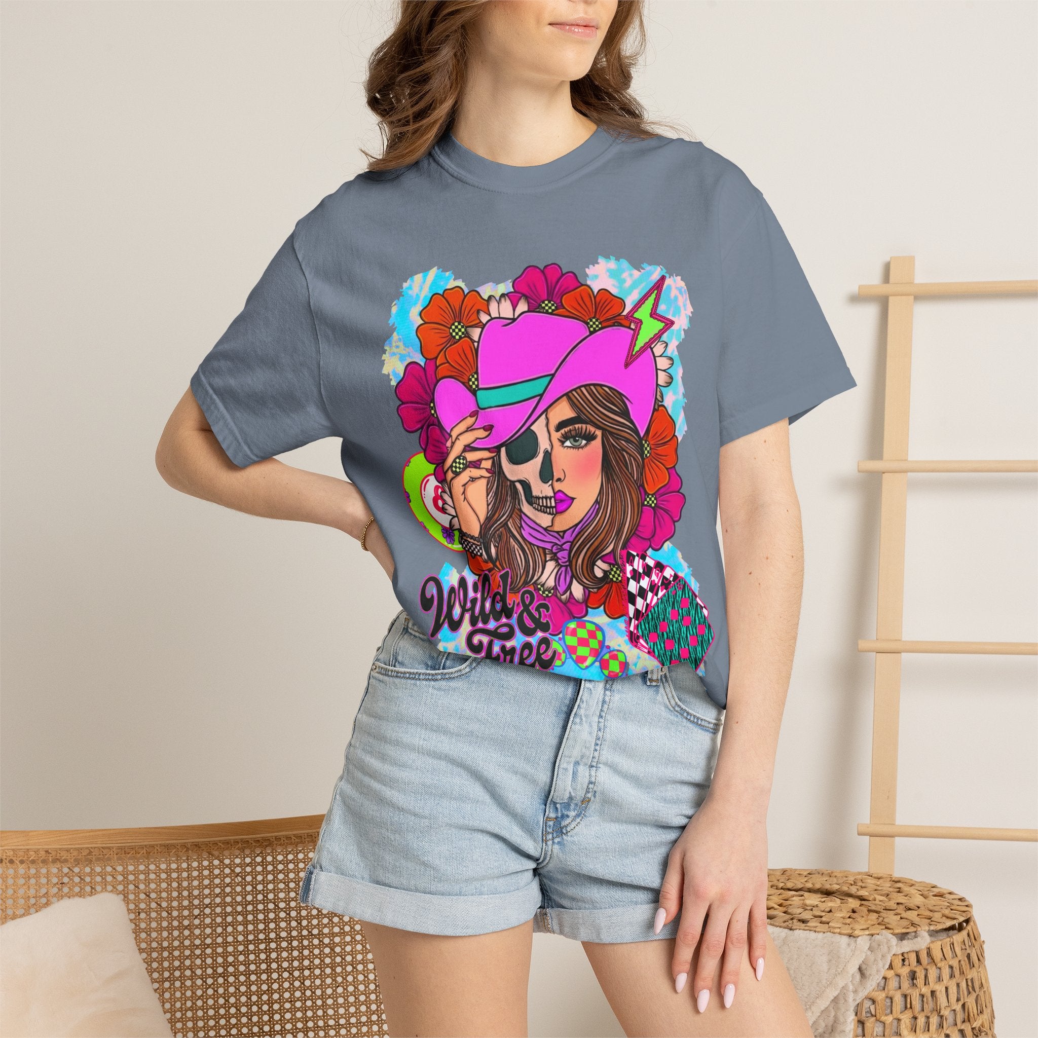 Wild & Free Cowgirl Graphic Tee - Comfort Colors
