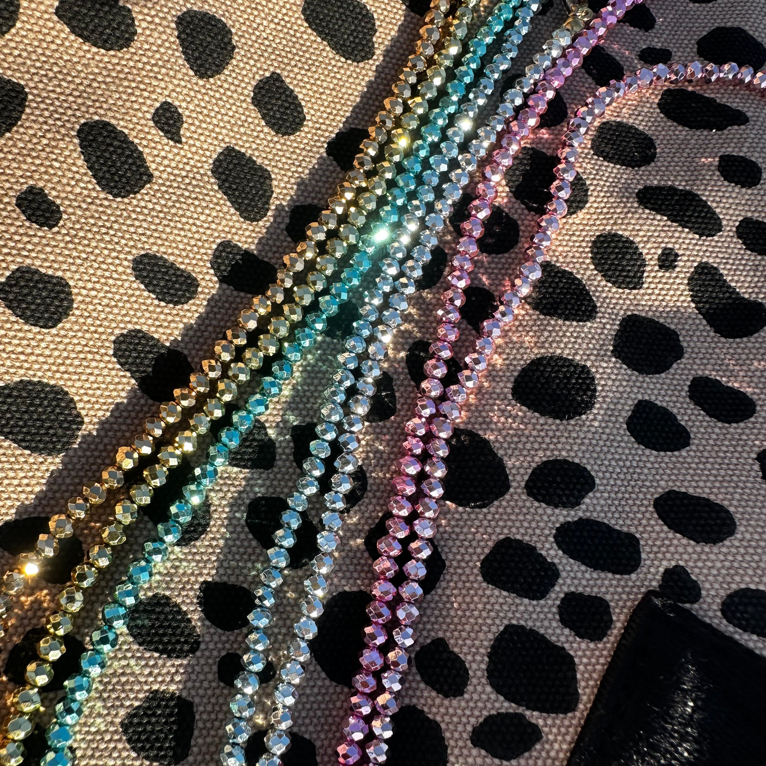 Sparkle Diamond Cut Glass Hat Chain