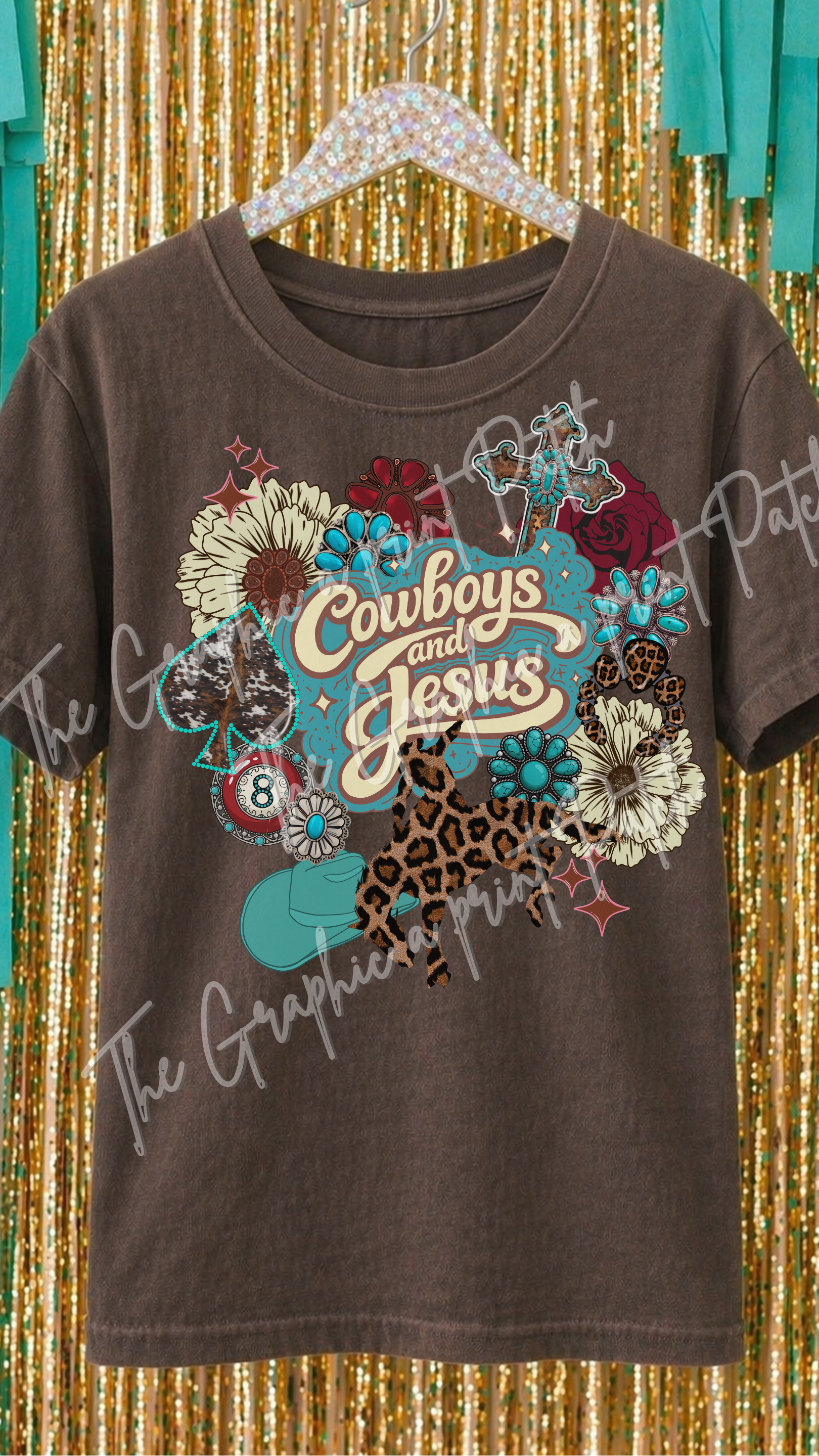 Cowboys & Jesus Graphic Tee - Comfort Colors