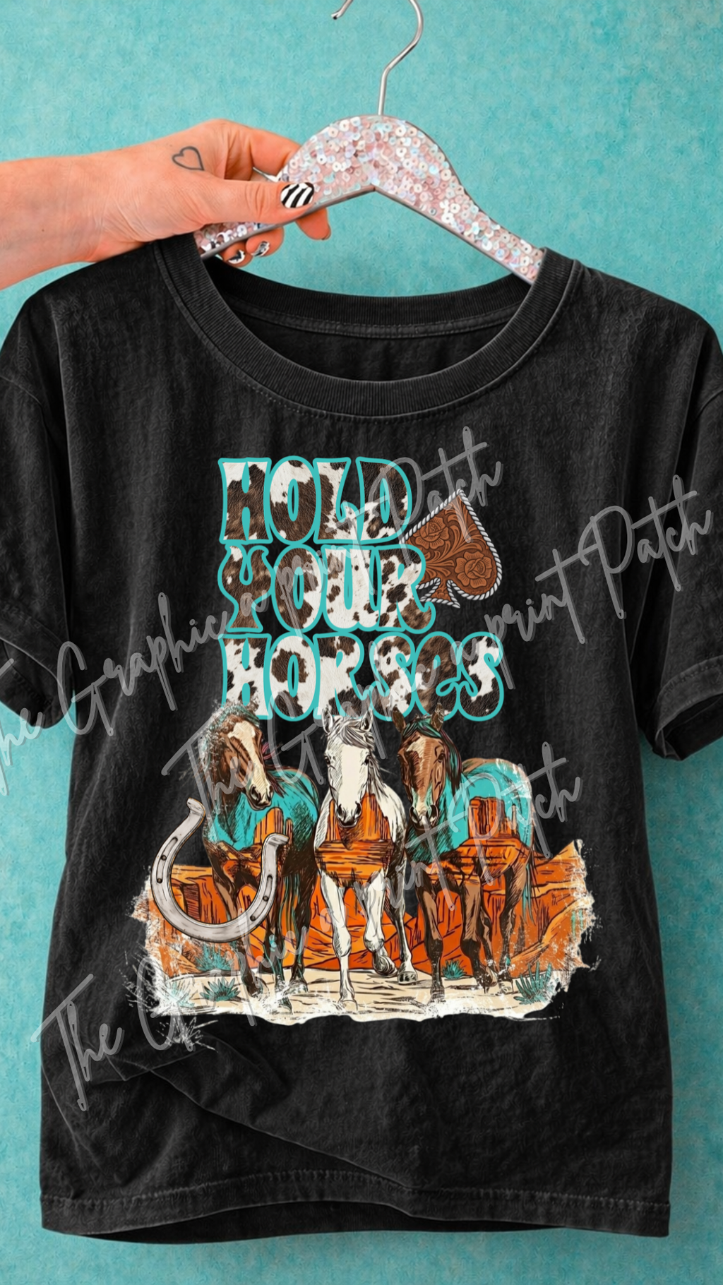 Hold Your Horses Graphic Tee - Comfort Colors