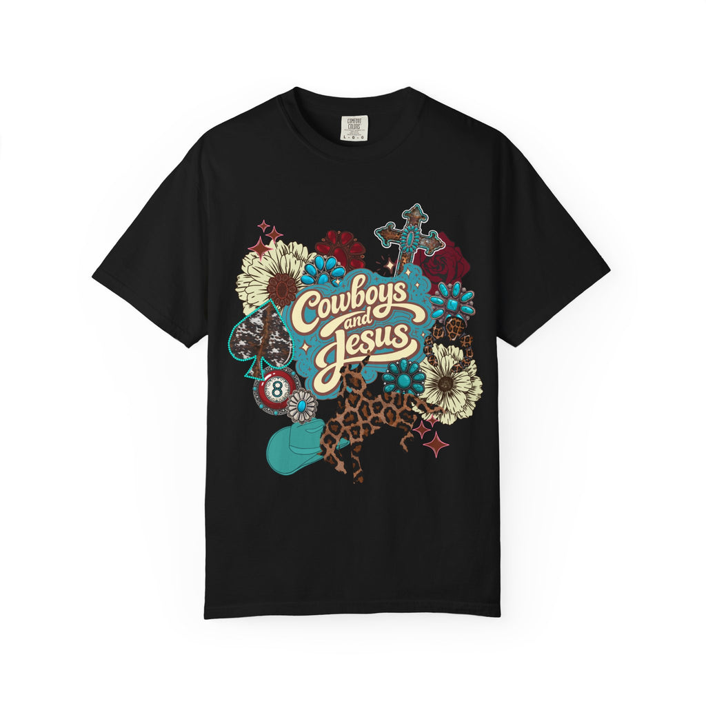 Cowboys & Jesus Graphic Tee - Comfort Colors