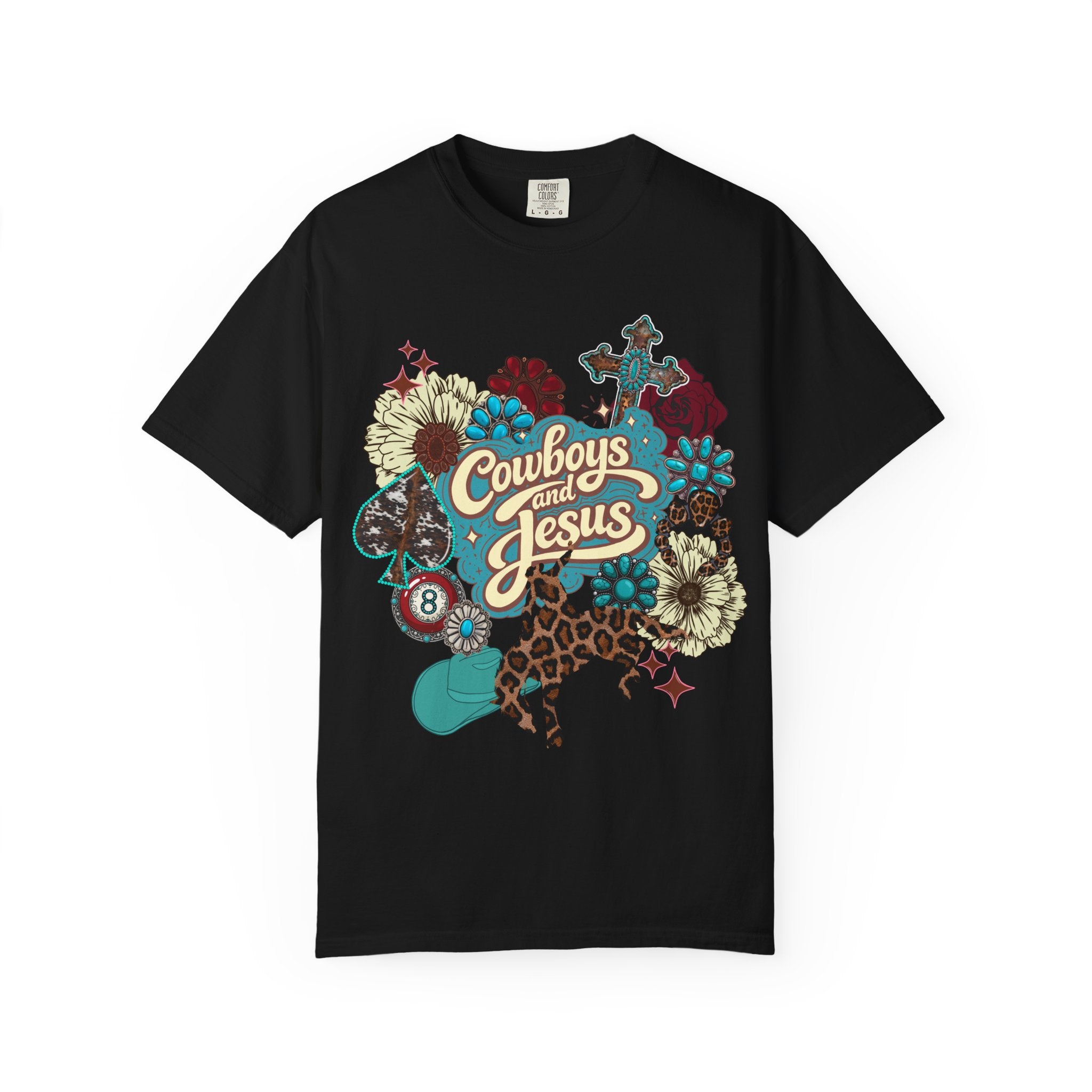 Cowboys & Jesus Graphic Tee - Comfort Colors