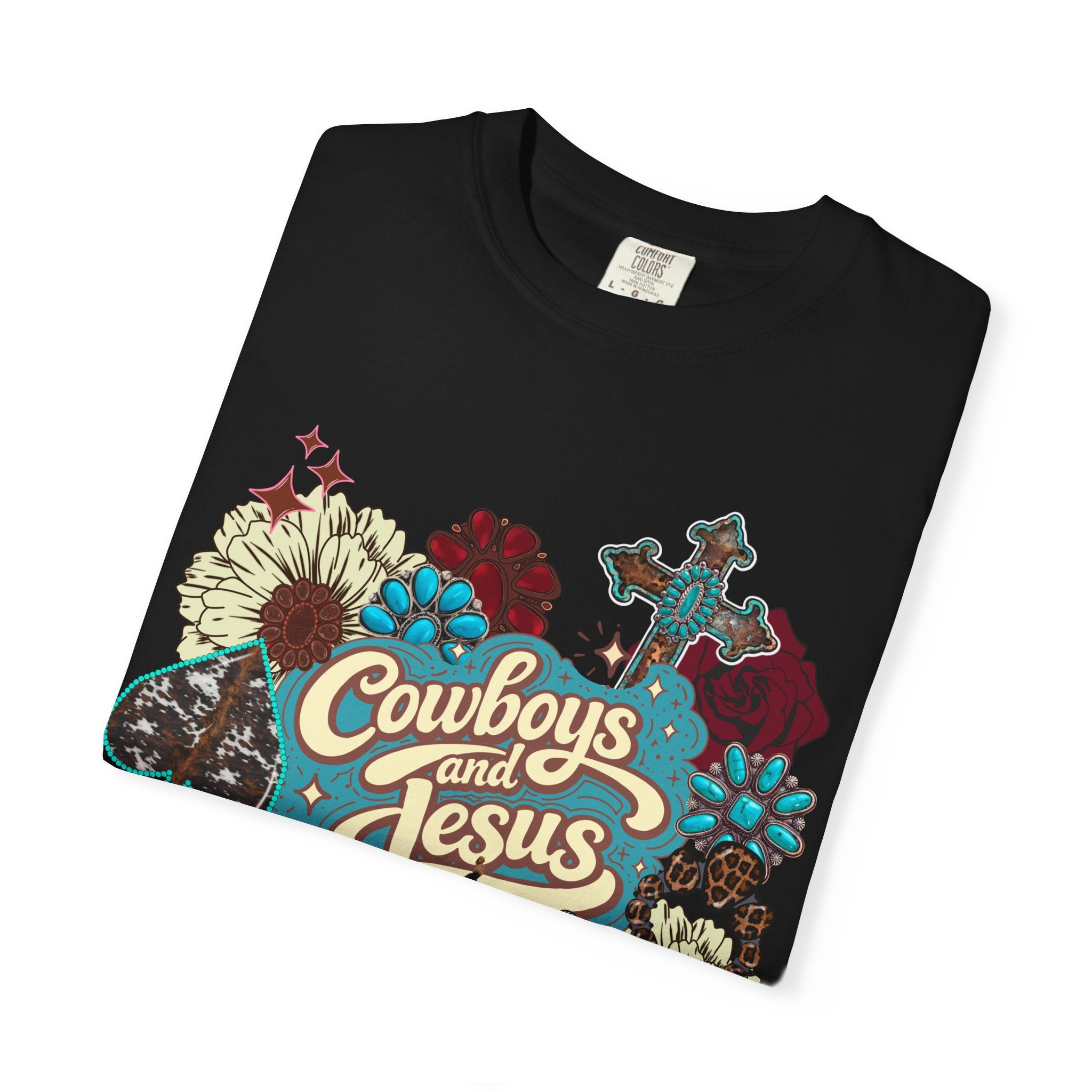 Cowboys & Jesus Graphic Tee - Comfort Colors