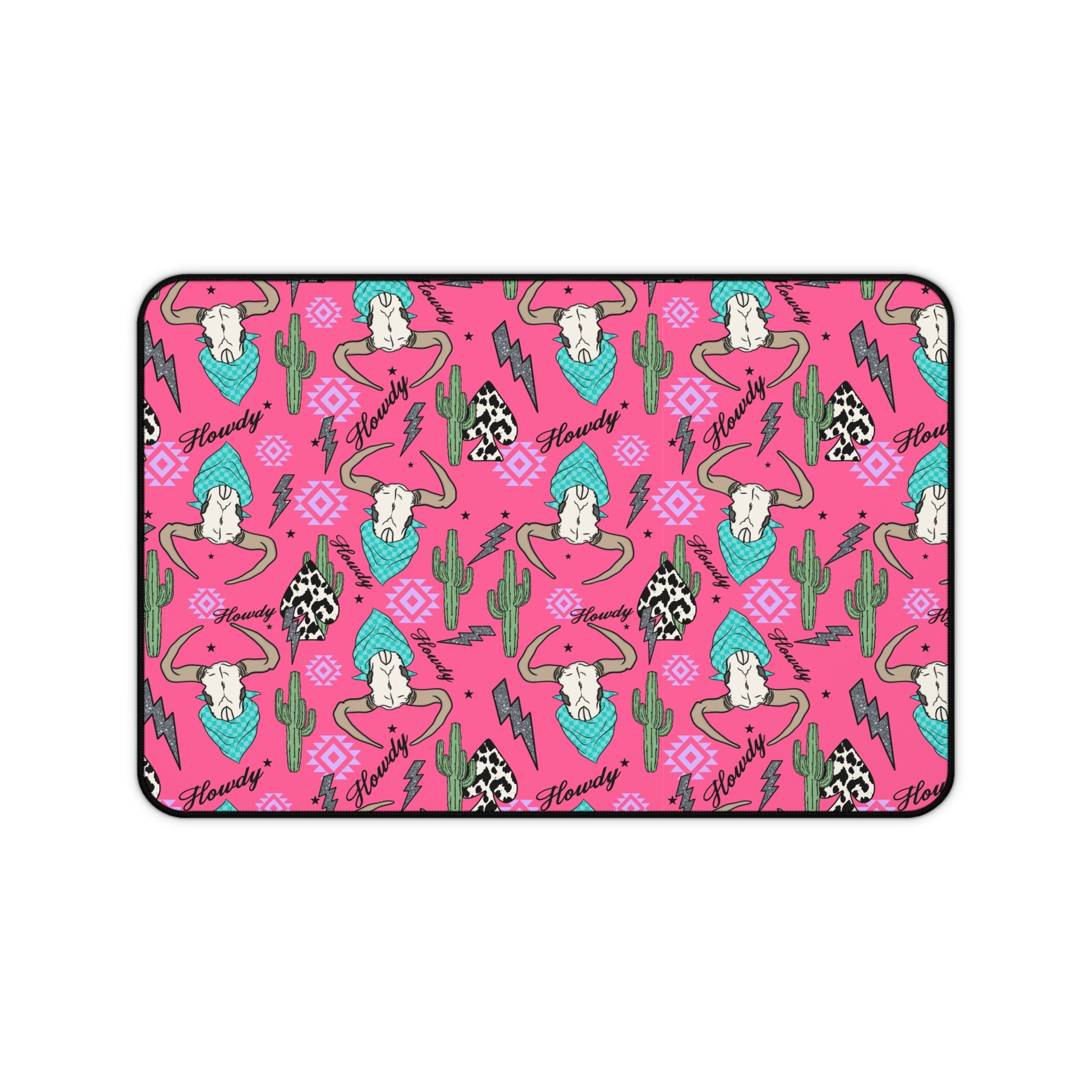 Hot Pink Howdy Desk Mat