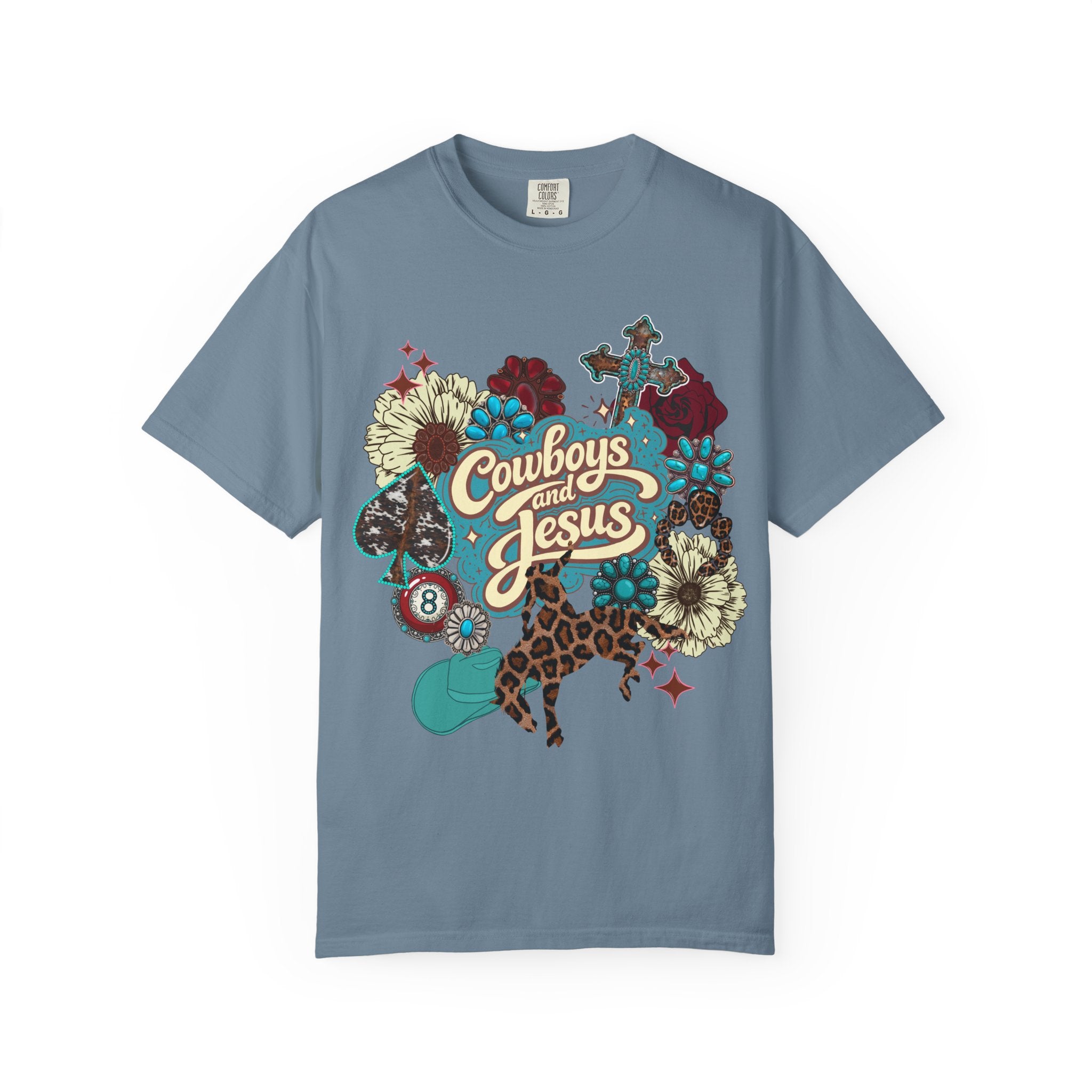 Cowboys & Jesus Graphic Tee - Comfort Colors