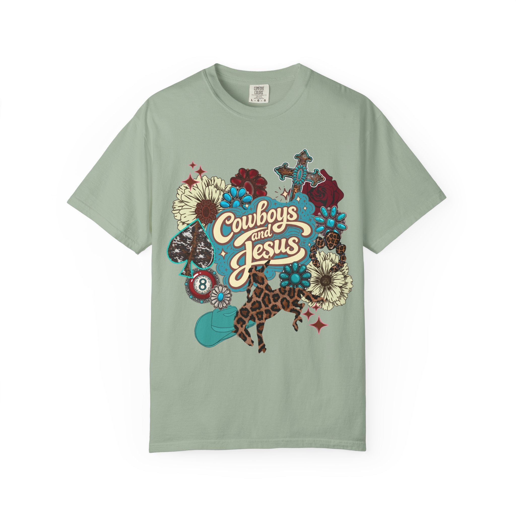 Cowboys & Jesus Graphic Tee - Comfort Colors