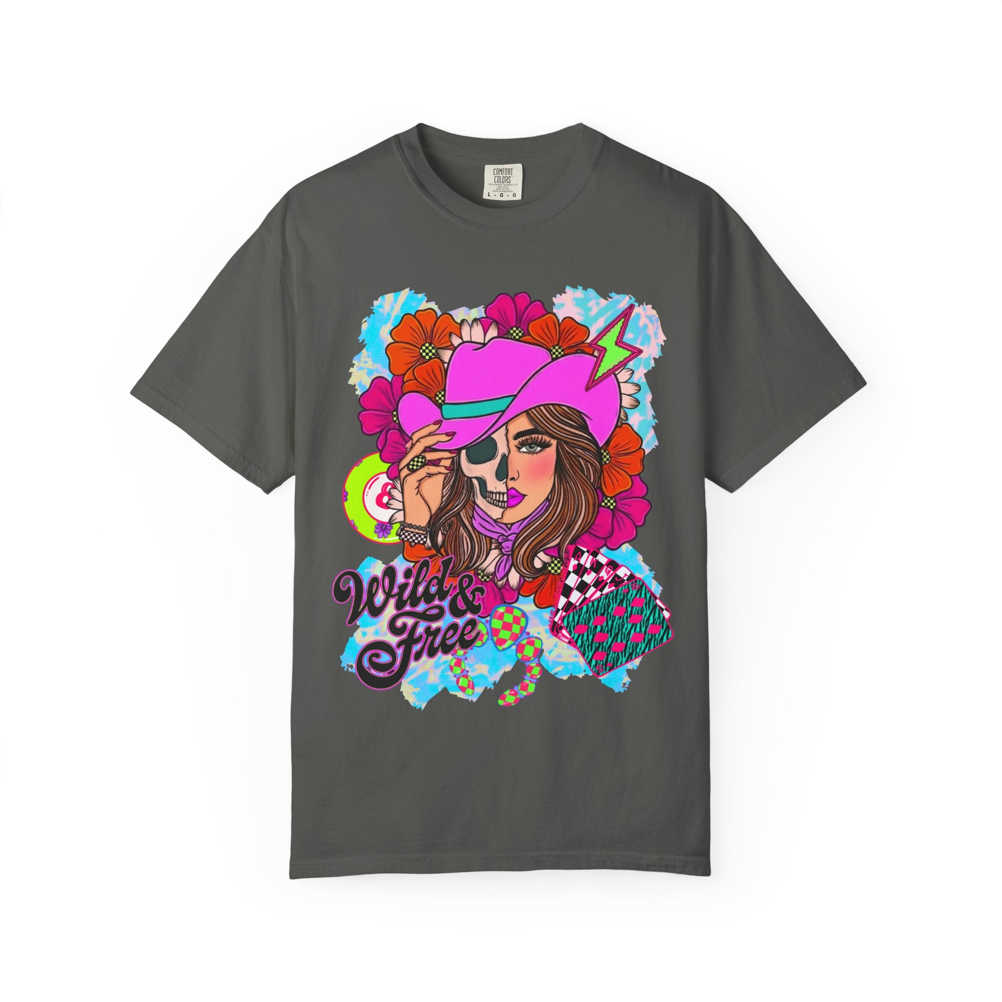 Wild & Free Cowgirl Graphic Tee - Comfort Colors