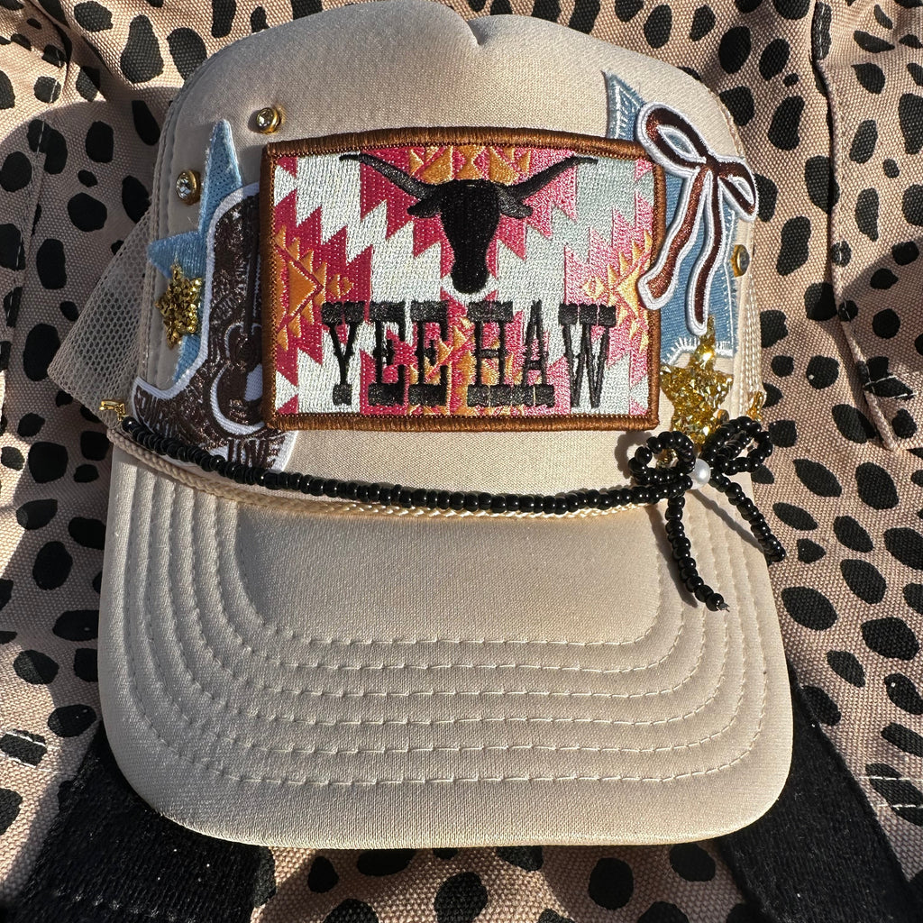 Bead Bow Hat Chains