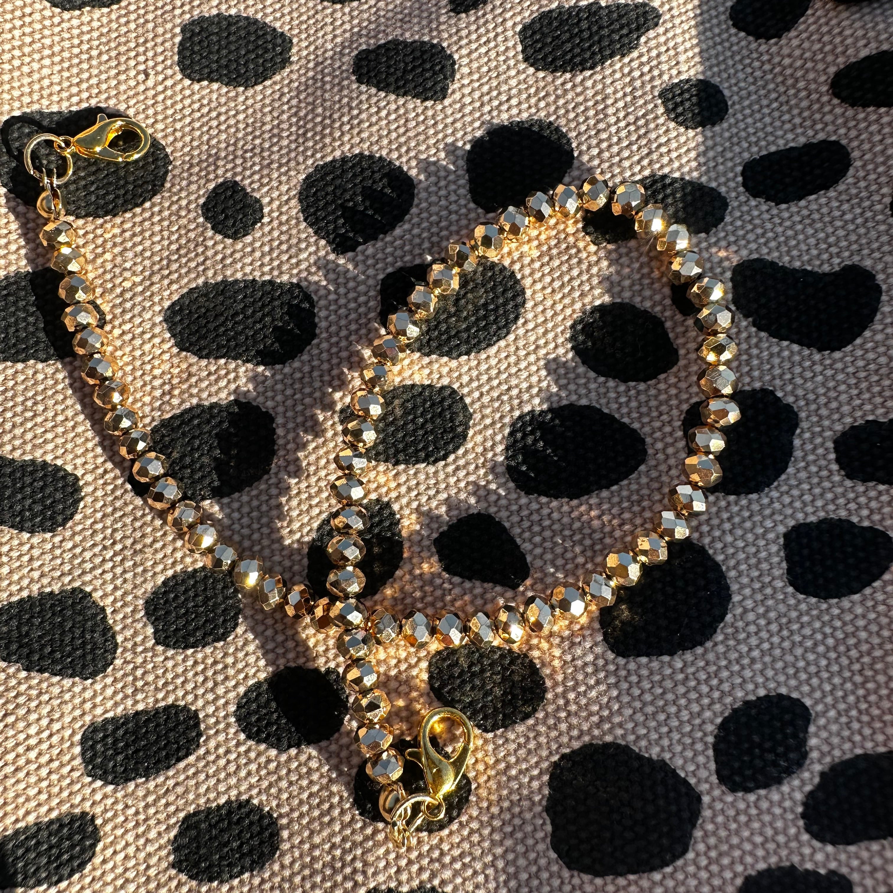 Sparkle Diamond Cut Glass Hat Chain