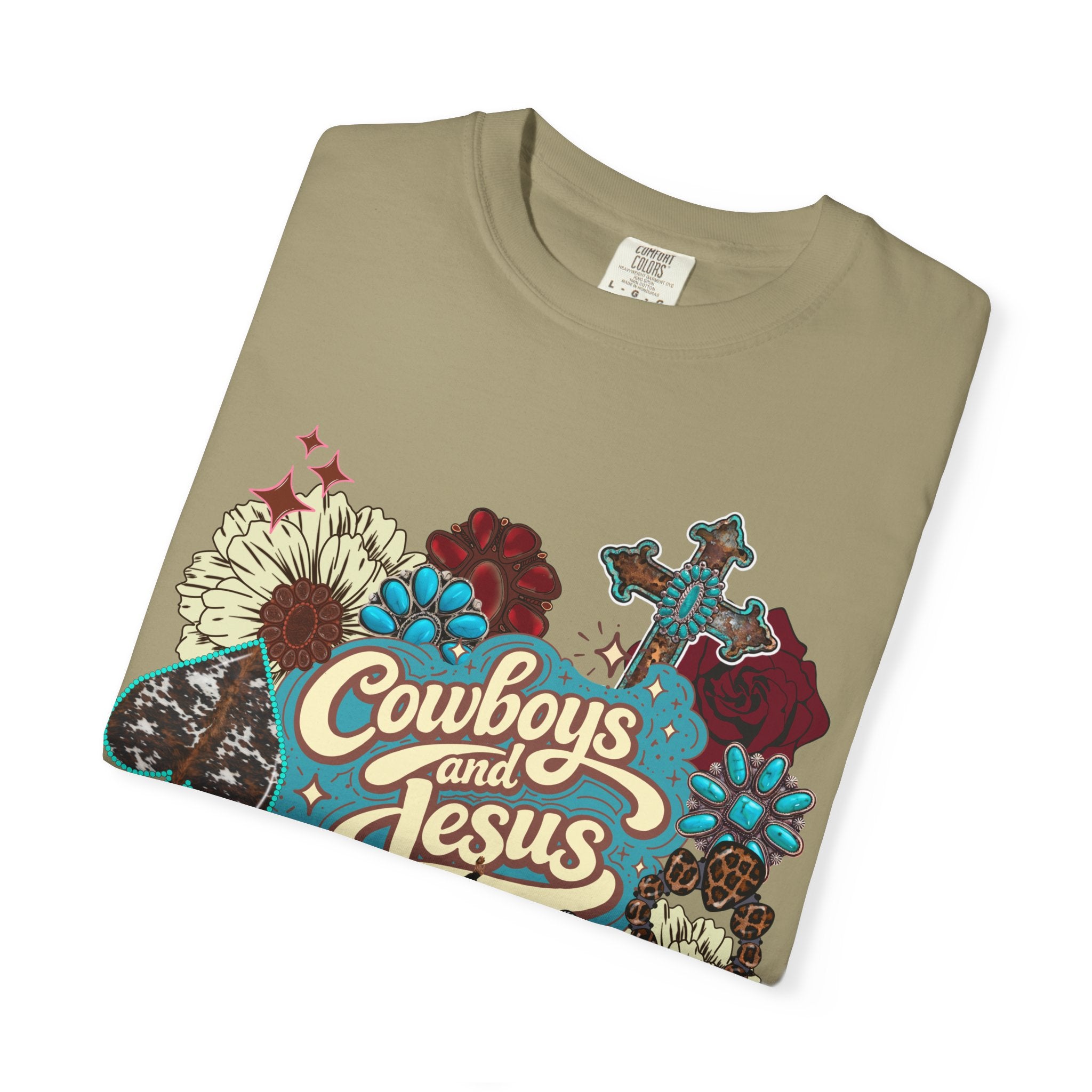 Cowboys & Jesus Graphic Tee - Comfort Colors