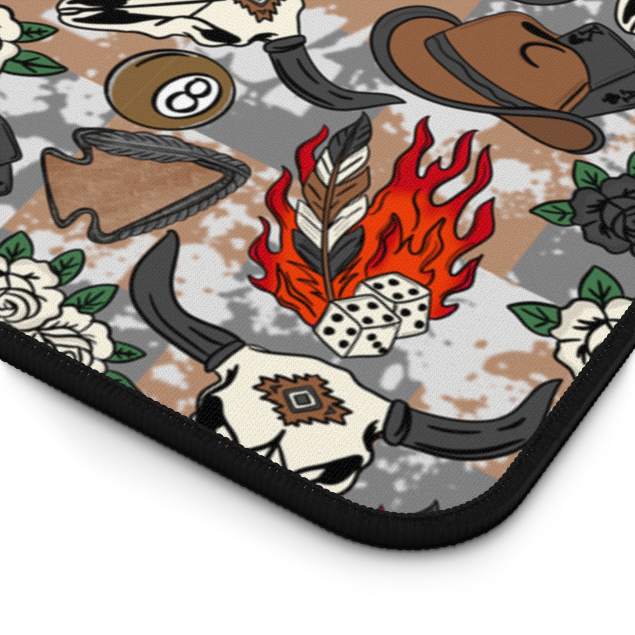 Longhorns & Cowboy Hats Desk Mat