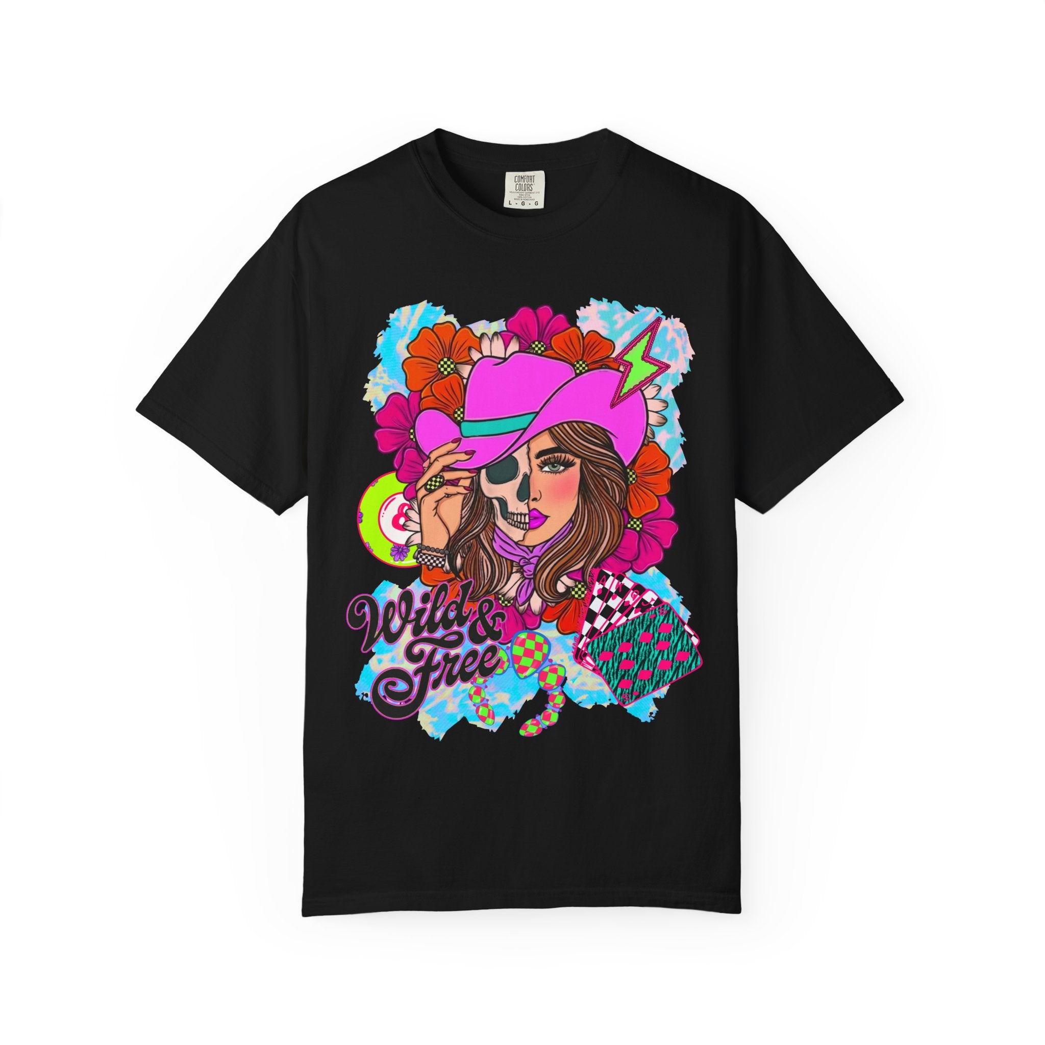 Wild & Free Cowgirl Graphic Tee - Comfort Colors