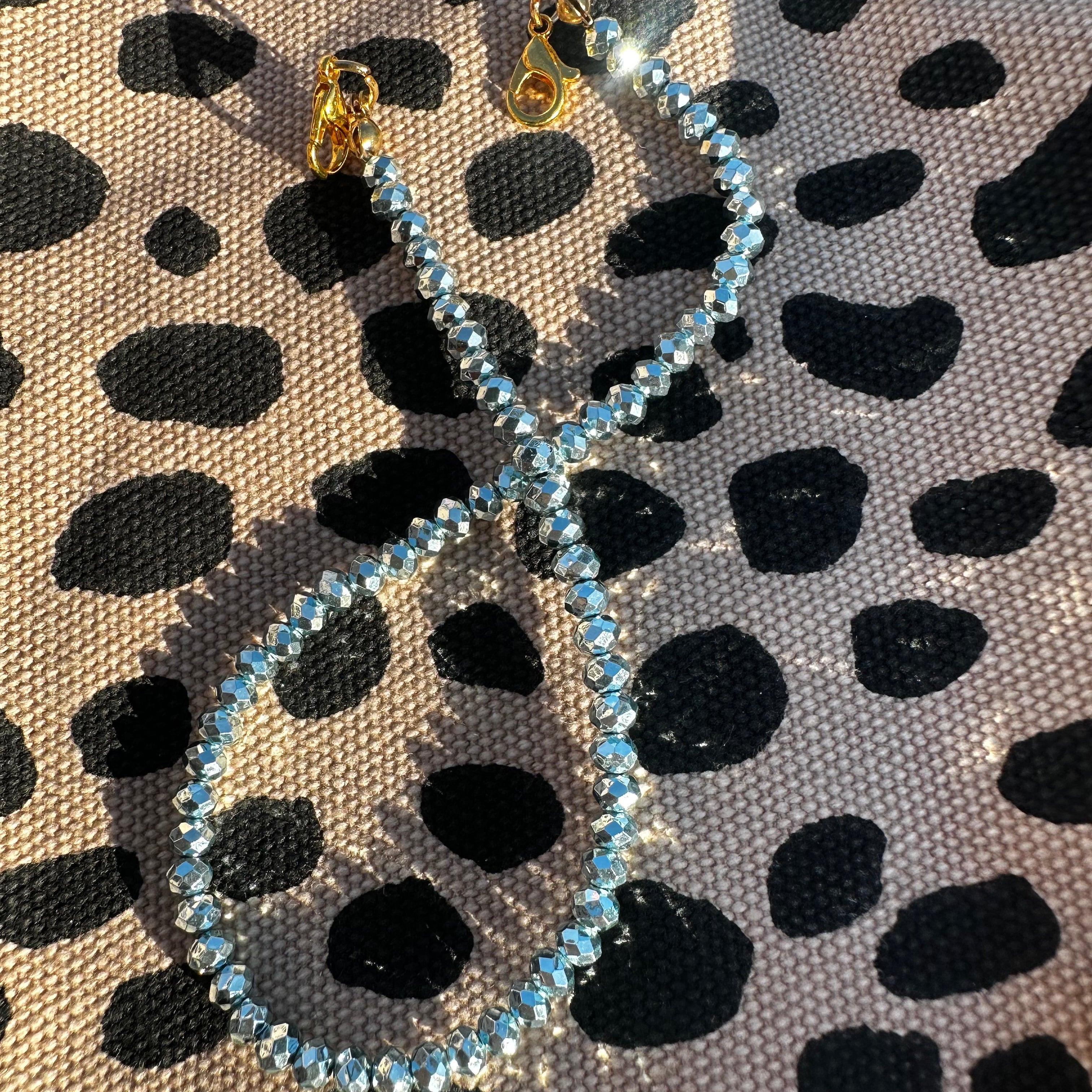 Sparkle Diamond Cut Glass Hat Chain