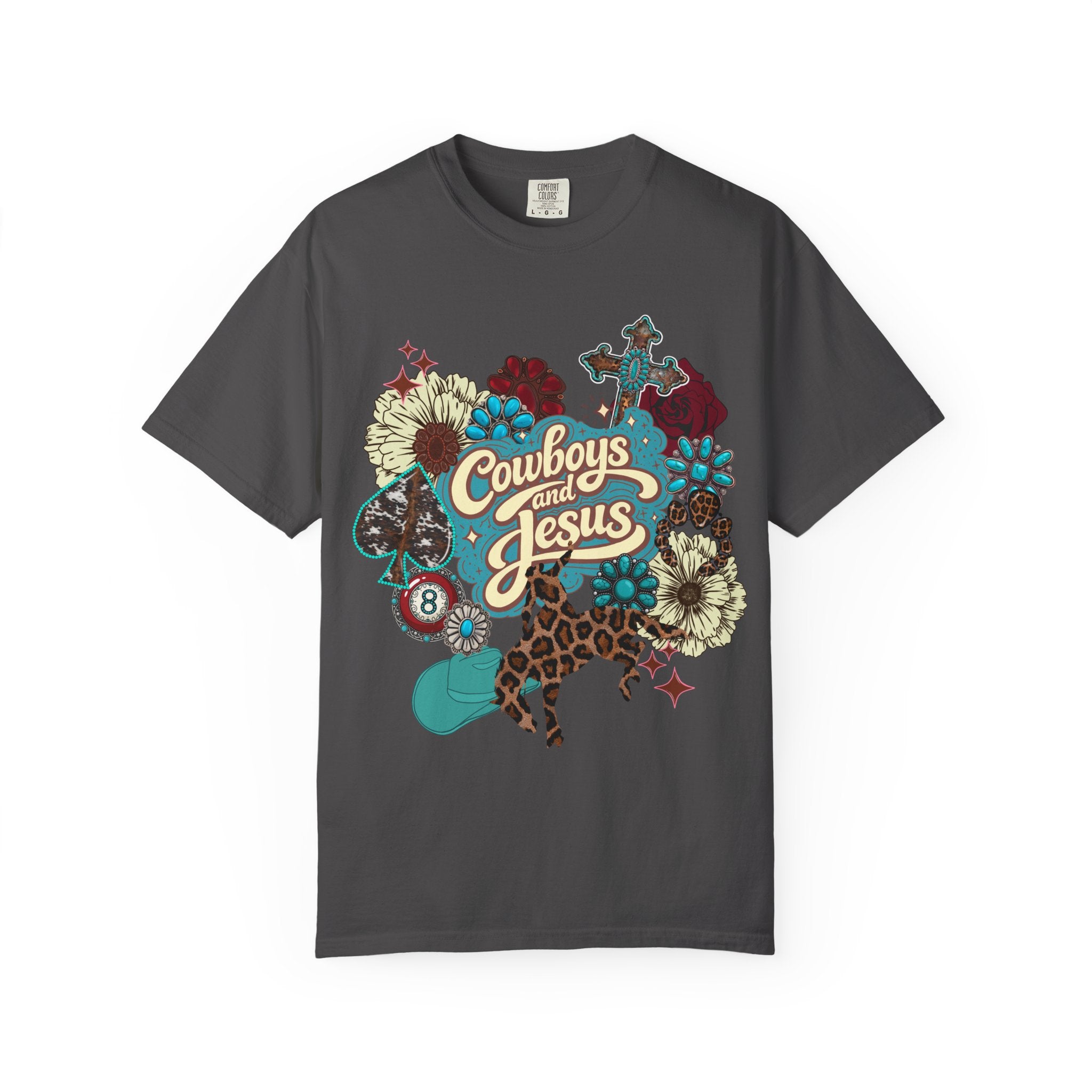 Cowboys & Jesus Graphic Tee - Comfort Colors