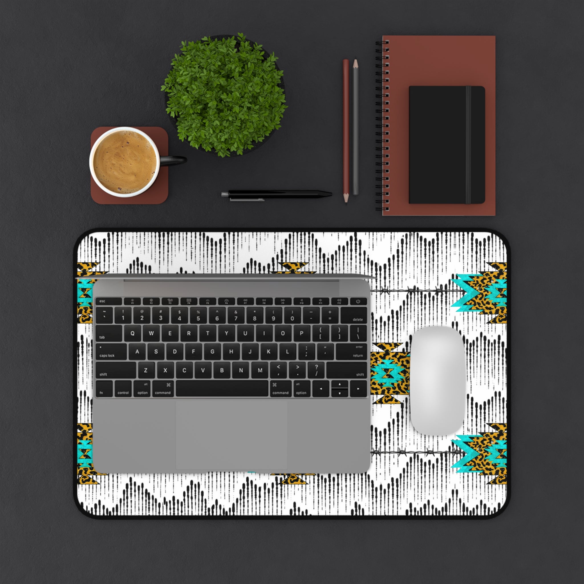 Leopard Aztec Desk Mat