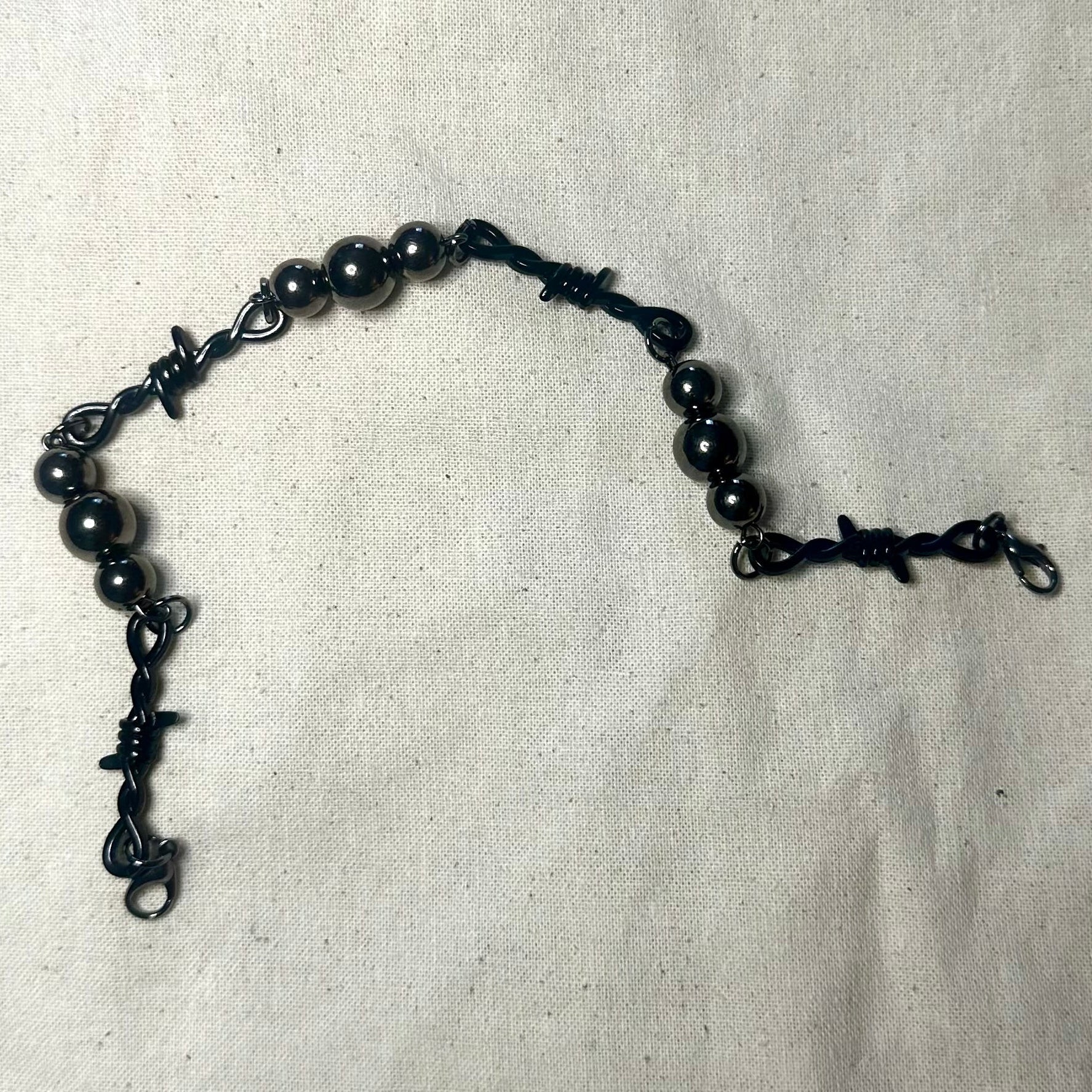 Pearl & Barbed Wire Hat Chains