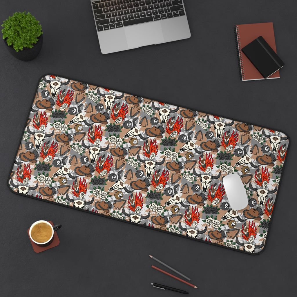 Longhorns & Cowboy Hats Desk Mat