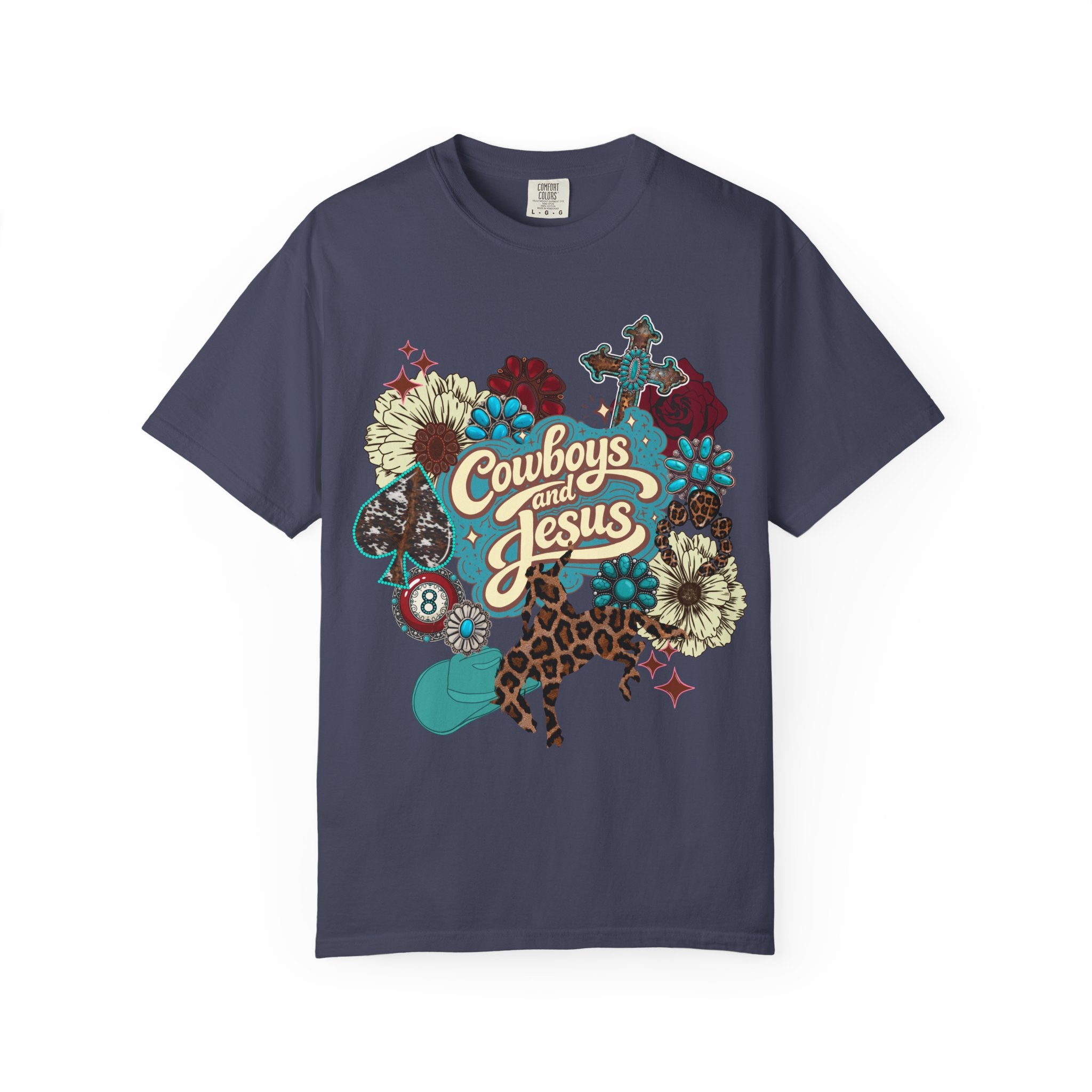 Cowboys & Jesus Graphic Tee - Comfort Colors