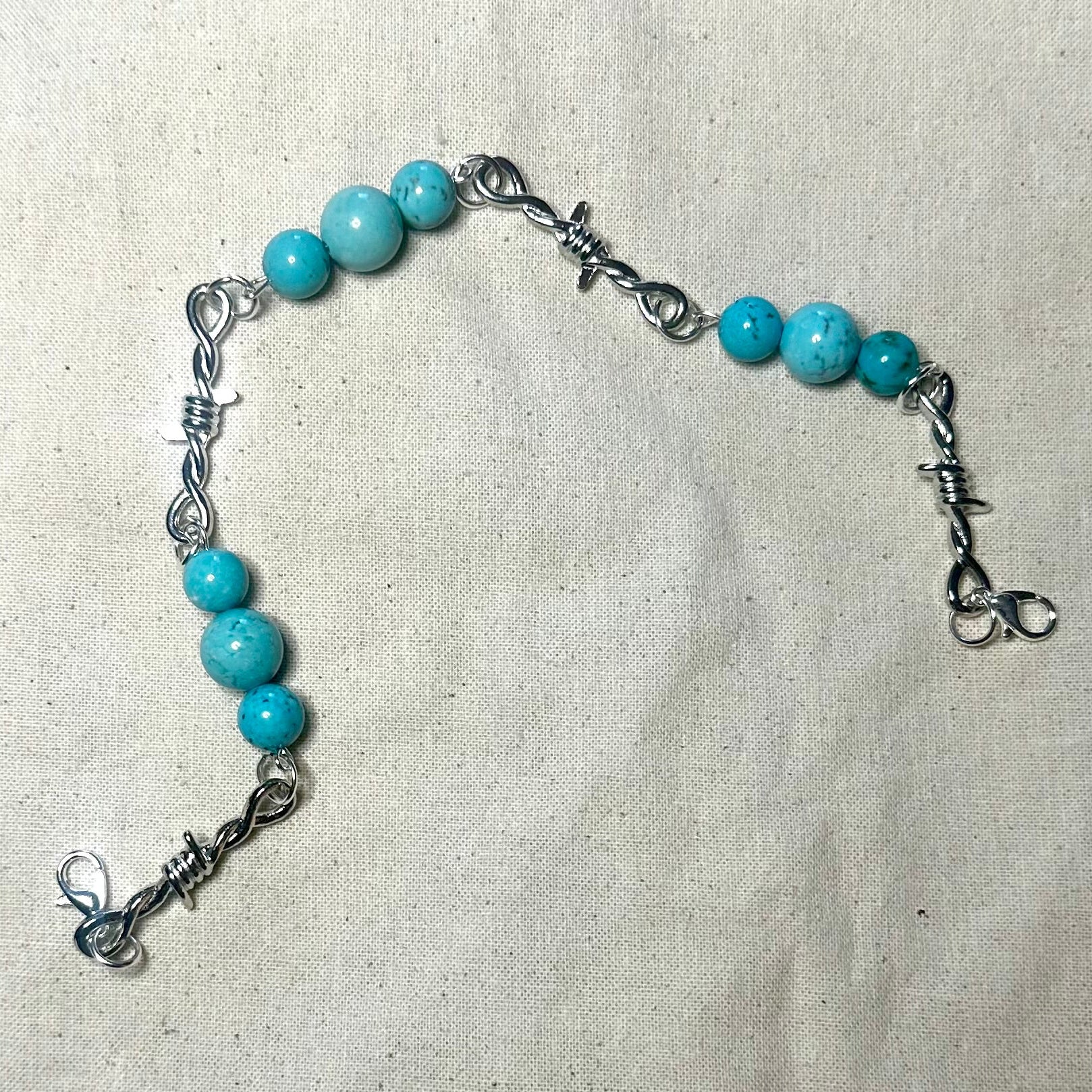 Pearl & Barbed Wire Hat Chains