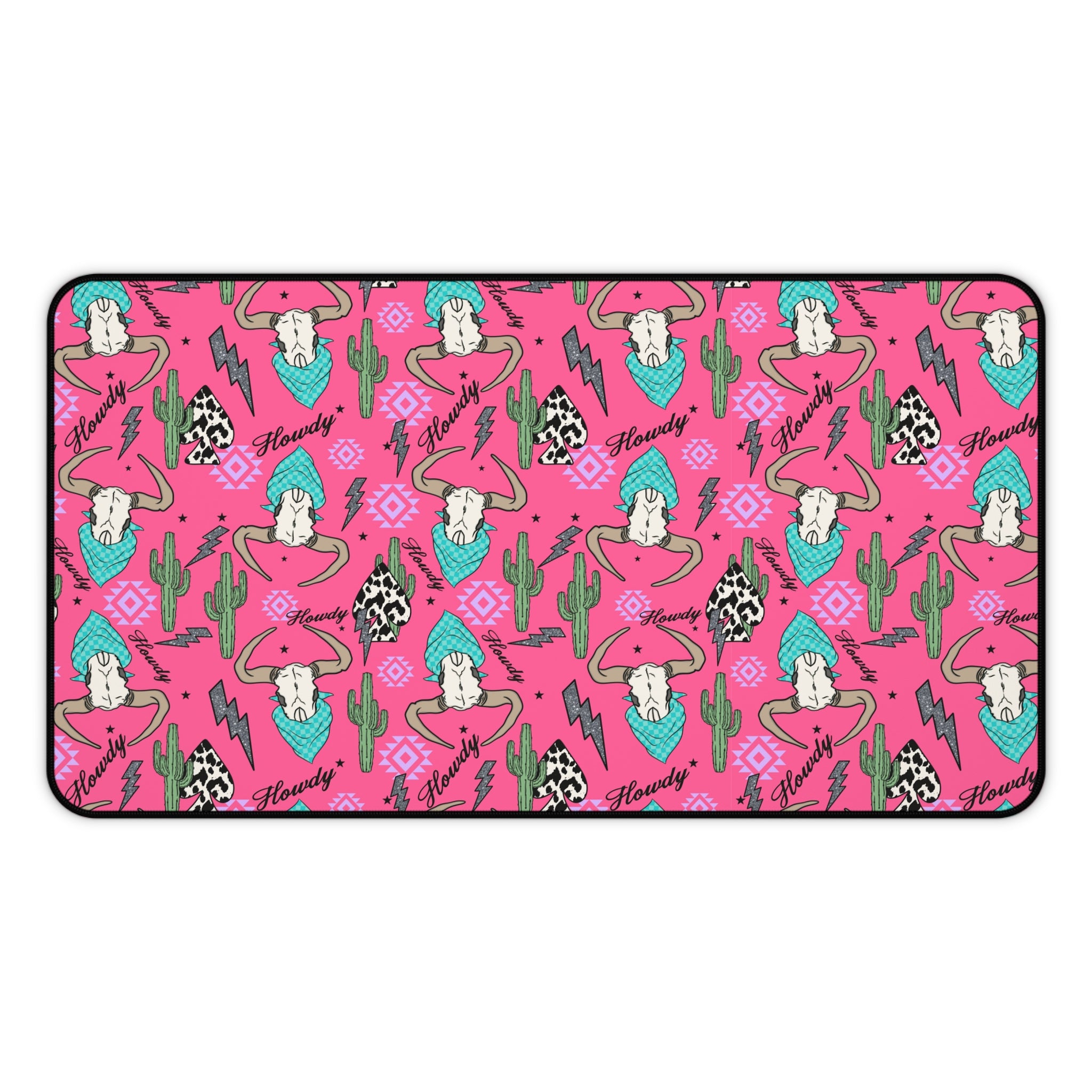 Hot Pink Howdy Desk Mat