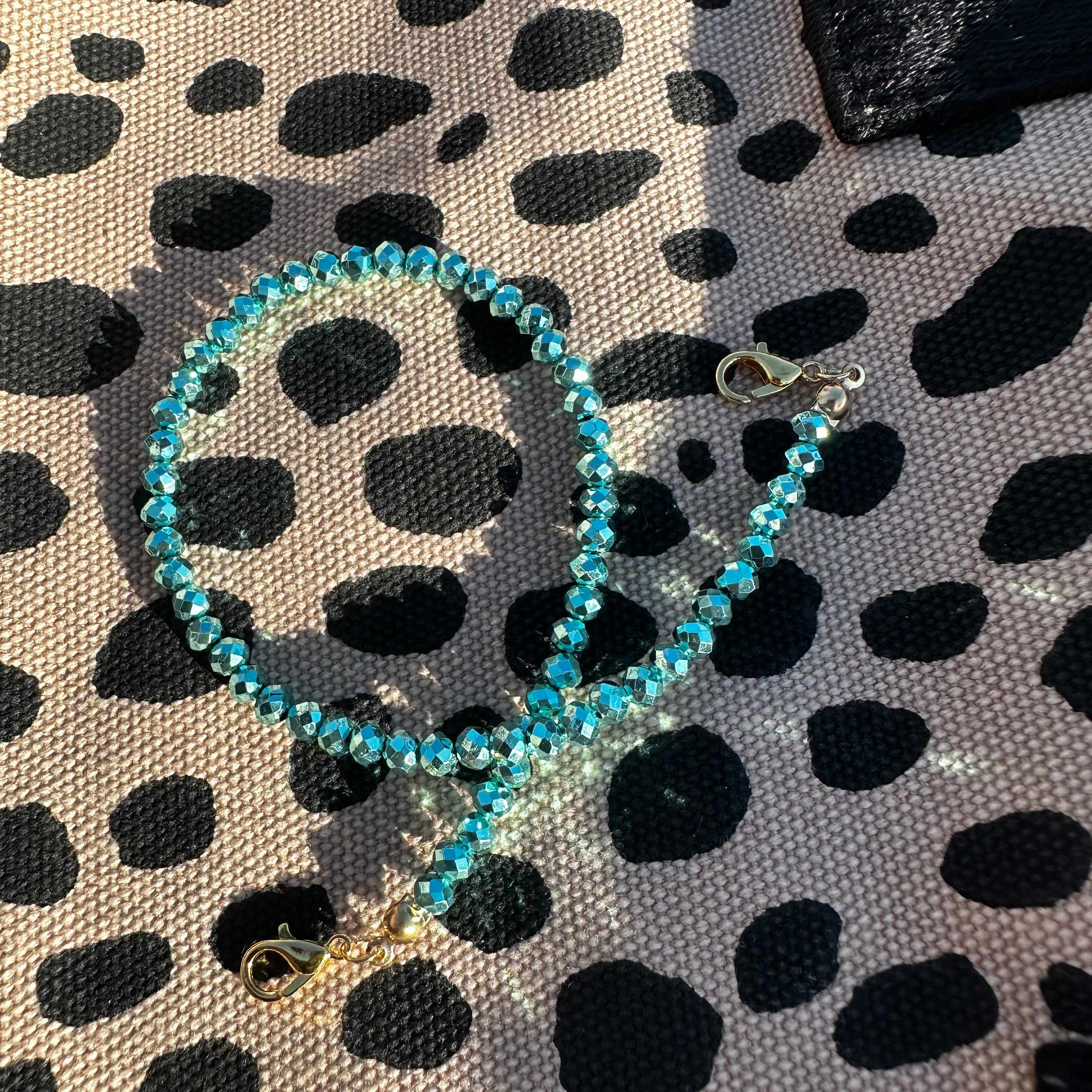 Sparkle Diamond Cut Glass Hat Chain