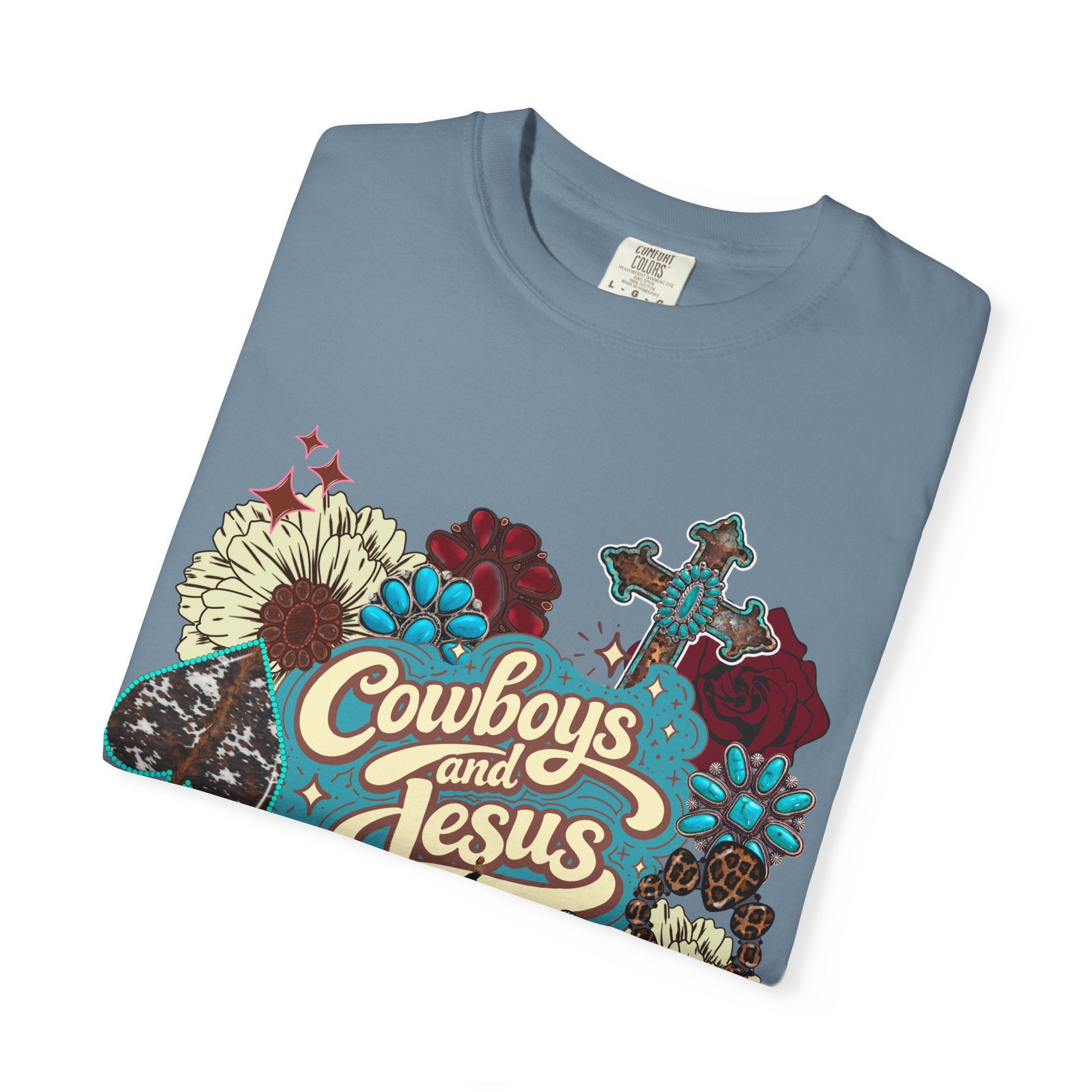 Cowboys & Jesus Graphic Tee - Comfort Colors