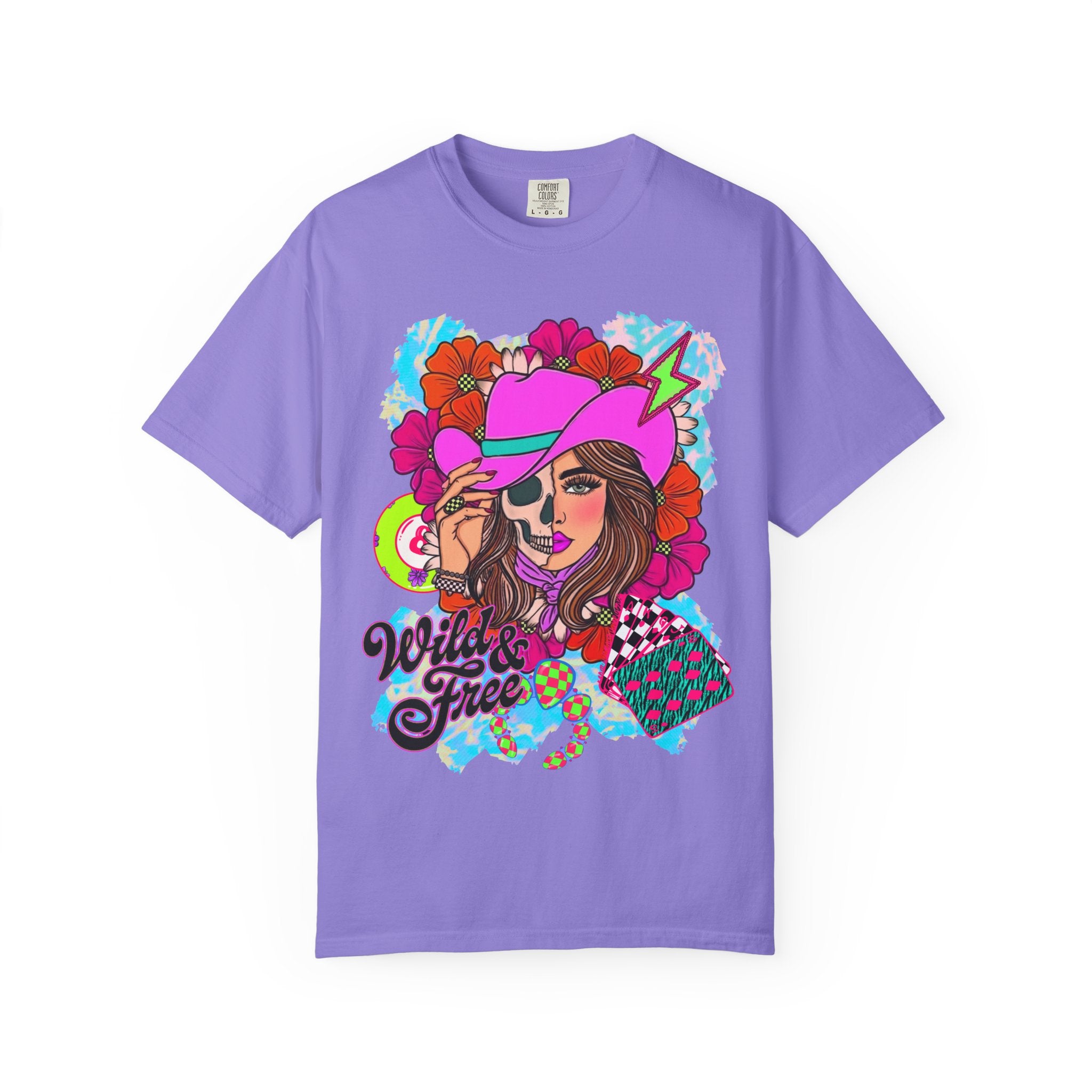 Wild & Free Cowgirl Graphic Tee - Comfort Colors