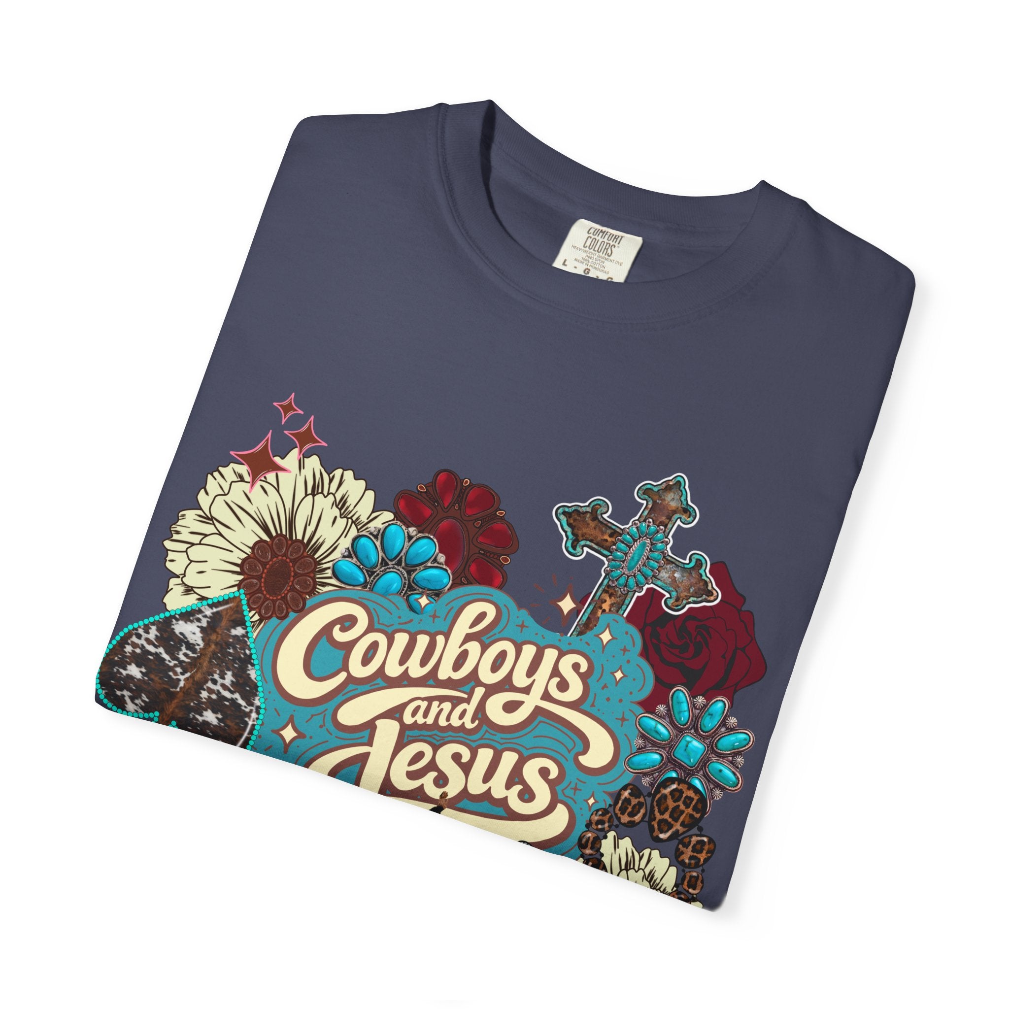 Cowboys & Jesus Graphic Tee - Comfort Colors