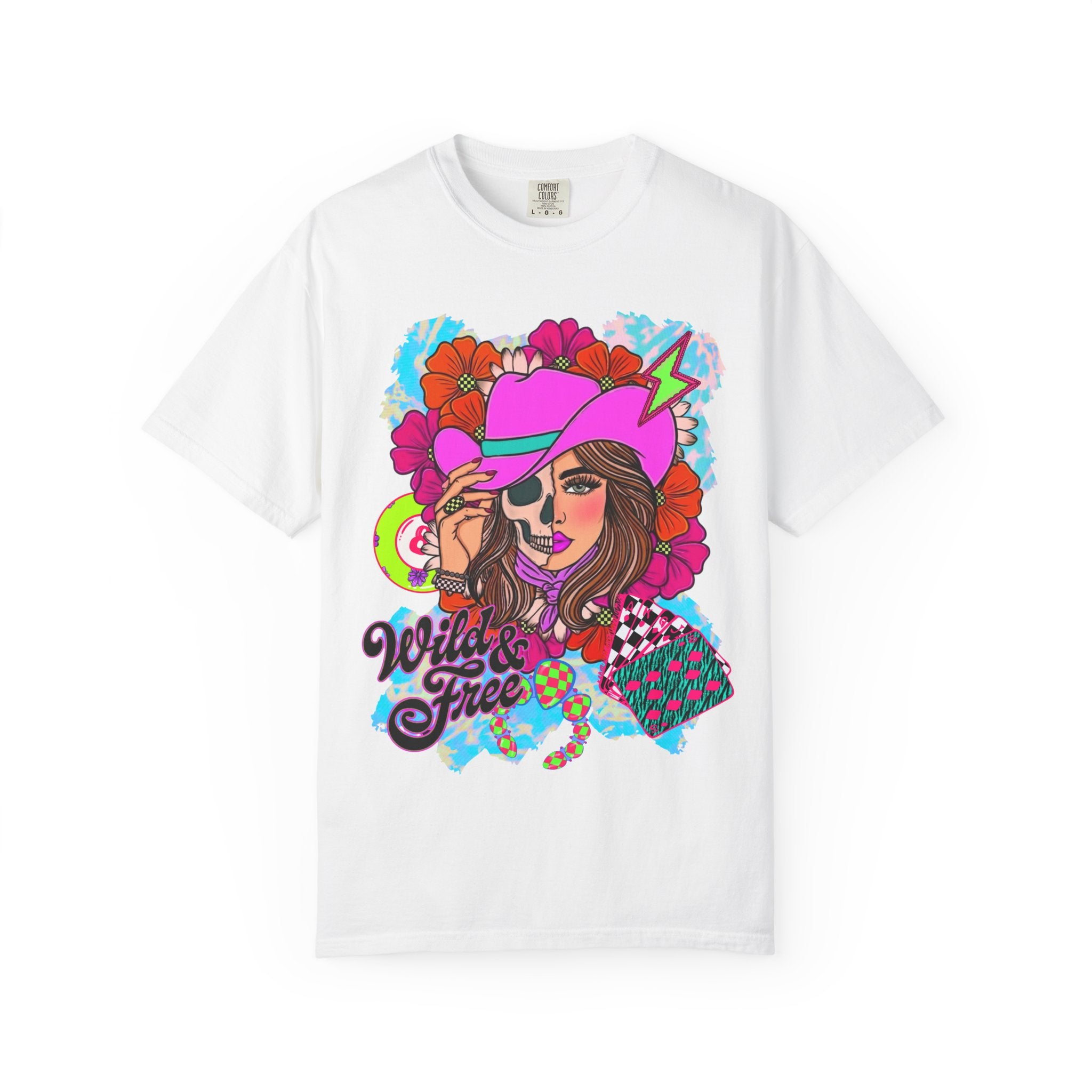 Wild & Free Cowgirl Graphic Tee - Comfort Colors
