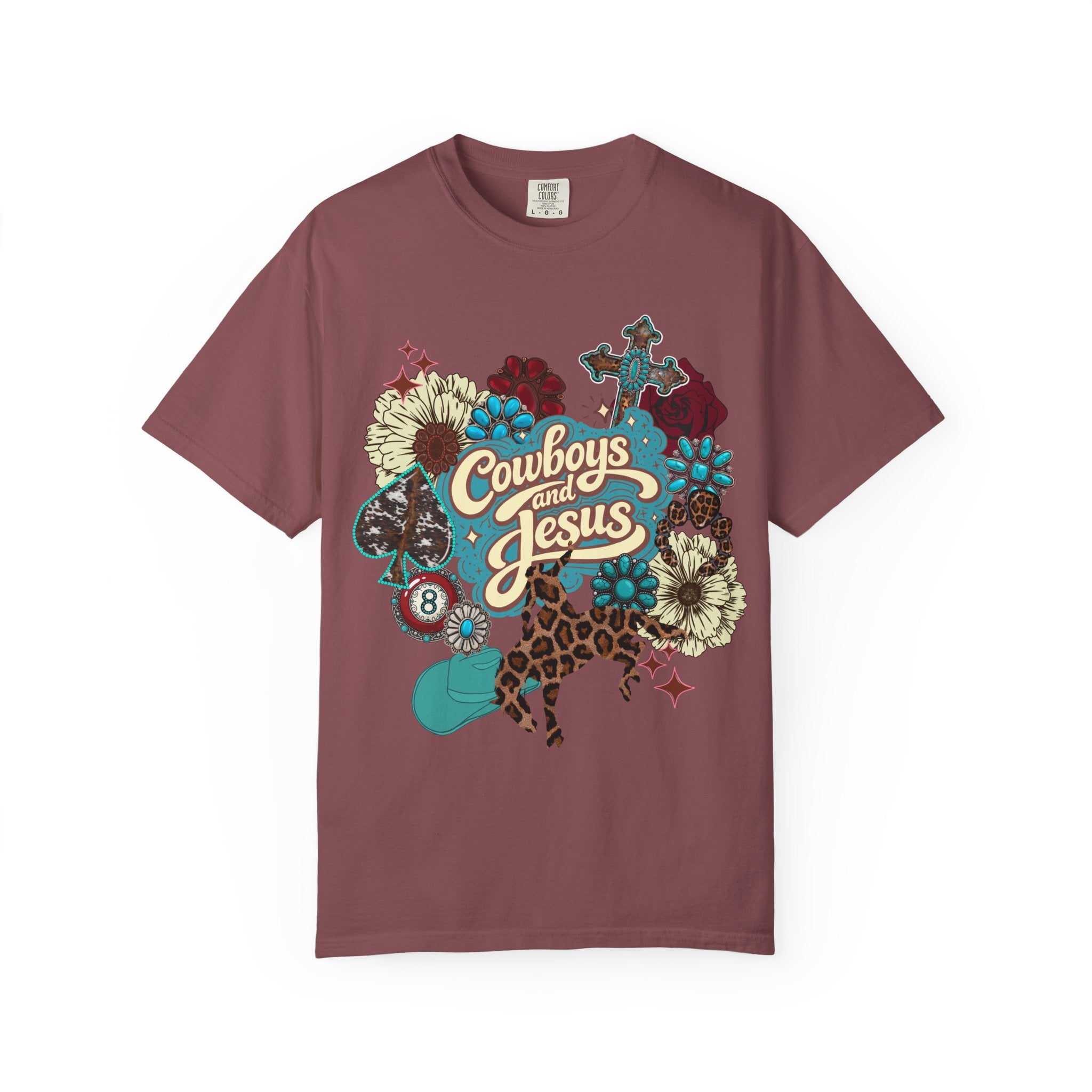 Cowboys & Jesus Graphic Tee - Comfort Colors