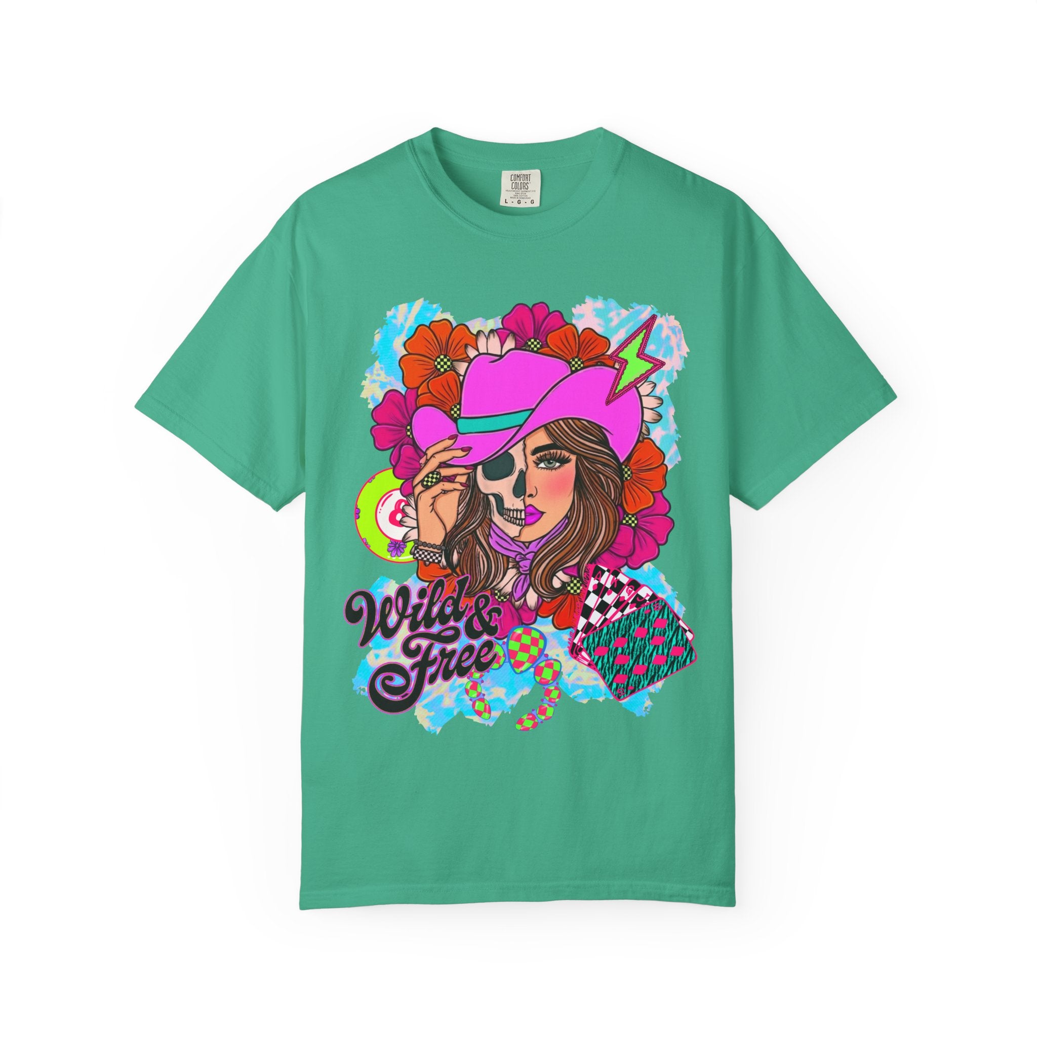 Wild & Free Cowgirl Graphic Tee - Comfort Colors